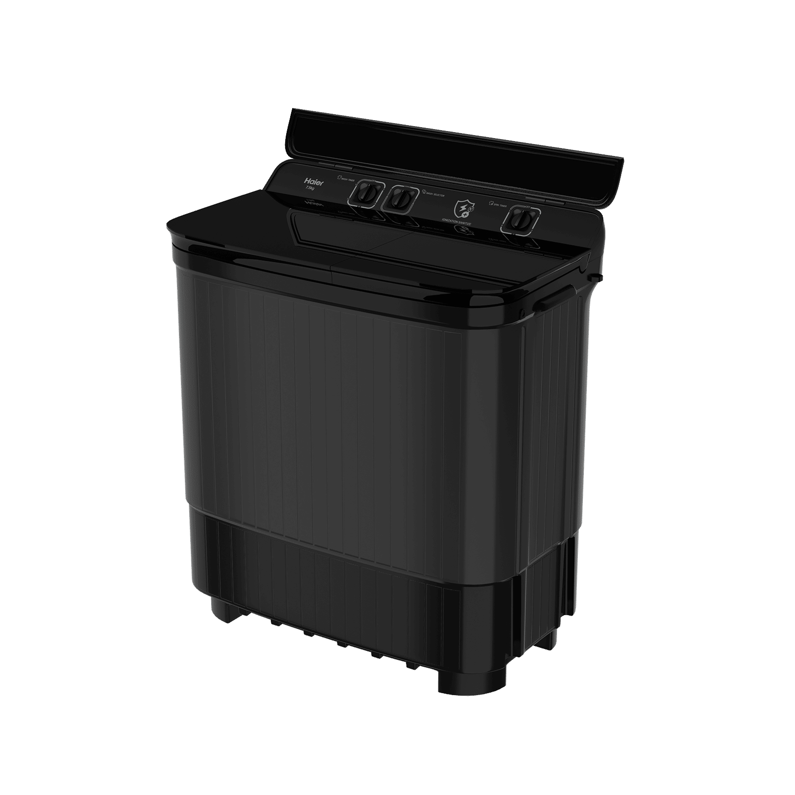Haier 7.5 kg 5 Star Semi Automatic Washing Machine with Magic Filter (HTW75-178BBK, Black)_5