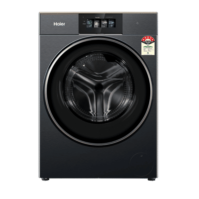 Haier 12/7 kg 5 Star Wi-Fi Inverter Fully Automatic Front Load Washing Machine (F17 Series, HWD120-DM14F17BKU1, Smart Tilted Touch Screen, Black)