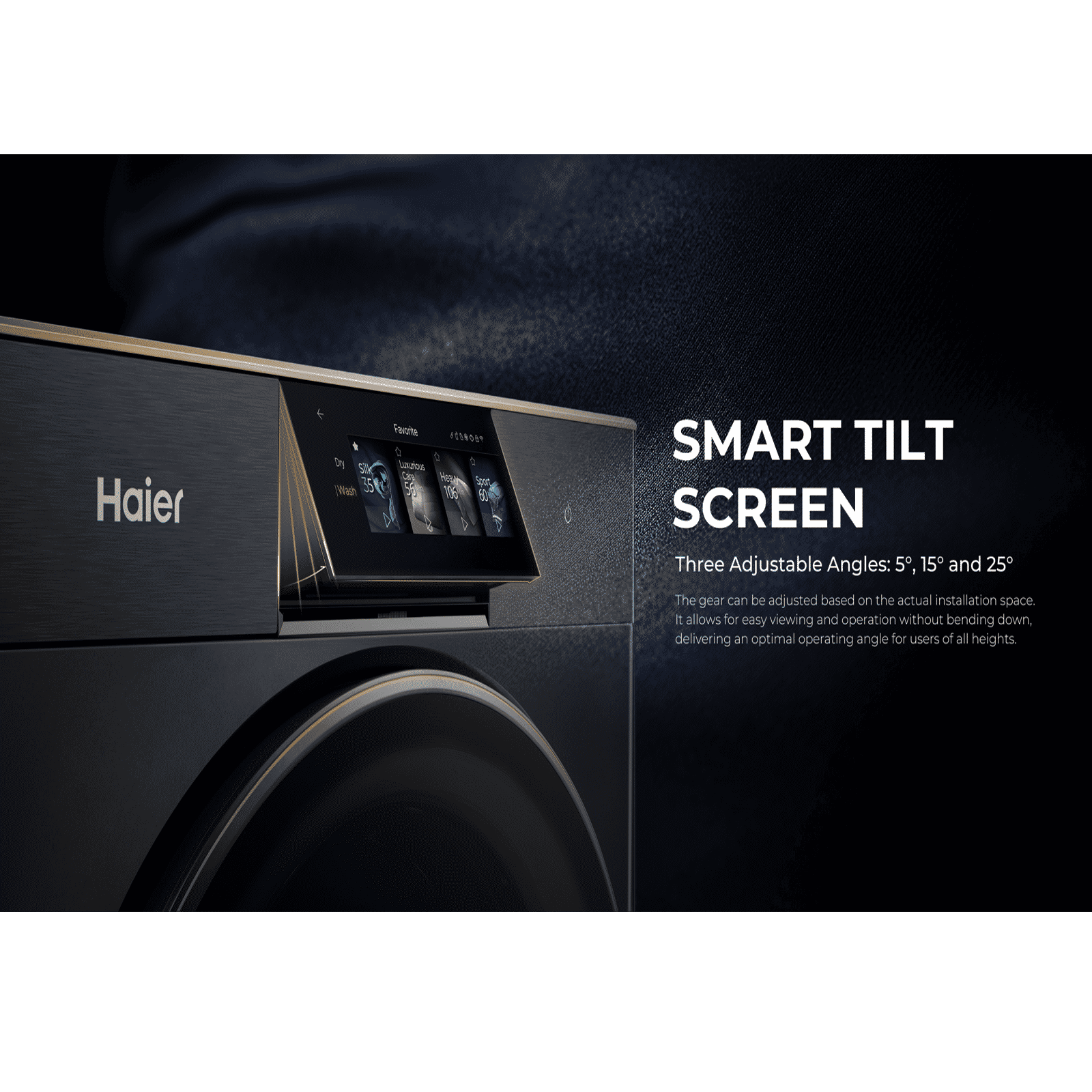 Haier 12/7 kg 5 Star Wi-Fi Inverter Fully Automatic Front Load Washing Machine (F17 Series, HWD120-DM14F17BKU1, Smart Tilted Touch Screen, Black) Haier 12/7 kg 5 Star Wi-Fi Inverter Fully Automatic Front Load Washing Machine (F17 Series, HWD120-DM14F17BKU1, Smart Tilted Touch Screen, Black)_14
