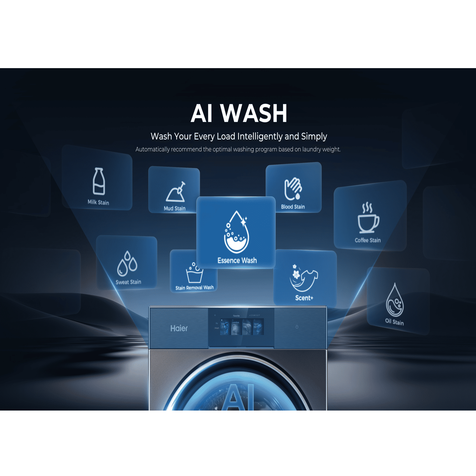 Haier 12/7 kg 5 Star Wi-Fi Inverter Fully Automatic Front Load Washing Machine (F17 Series, HWD120-DM14F17BKU1, Smart Tilted Touch Screen, Black) Haier 12/7 kg 5 Star Wi-Fi Inverter Fully Automatic Front Load Washing Machine (F17 Series, HWD120-DM14F17BKU1, Smart Tilted Touch Screen, Black)_17