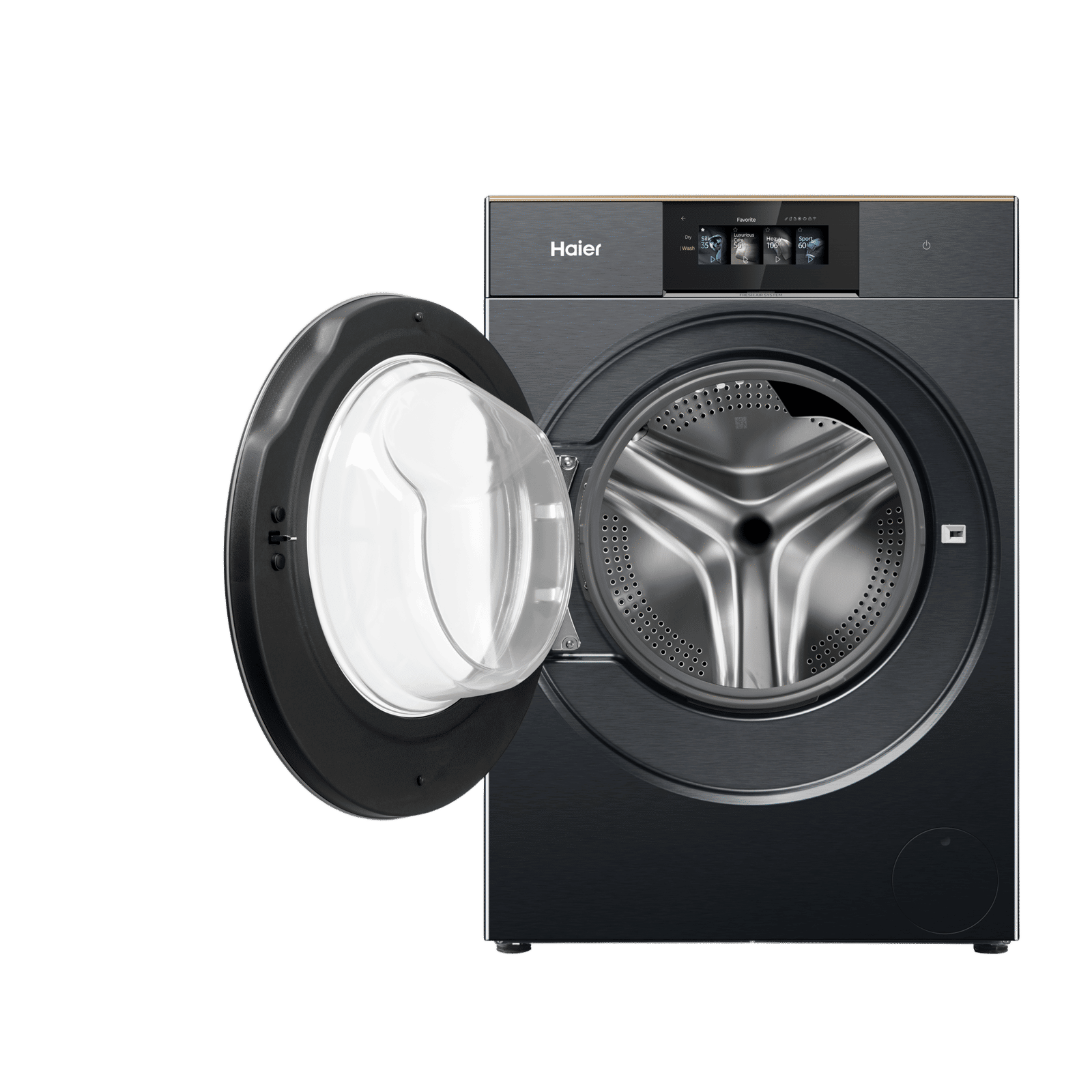 Haier 12/7 kg 5 Star Wi-Fi Inverter Fully Automatic Front Load Washing Machine (F17 Series, HWD120-DM14F17BKU1, Smart Tilted Touch Screen, Black) Haier 12/7 kg 5 Star Wi-Fi Inverter Fully Automatic Front Load Washing Machine (F17 Series, HWD120-DM14F17BKU1, Smart Tilted Touch Screen, Black)_5