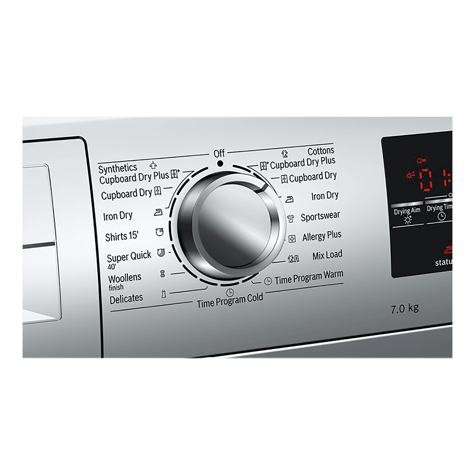 BOSCH 7 kg 5 Star Fully Automatic Front Load Dryer (Series 4, WTG86409IN, In-Built Heater, Silver)_8