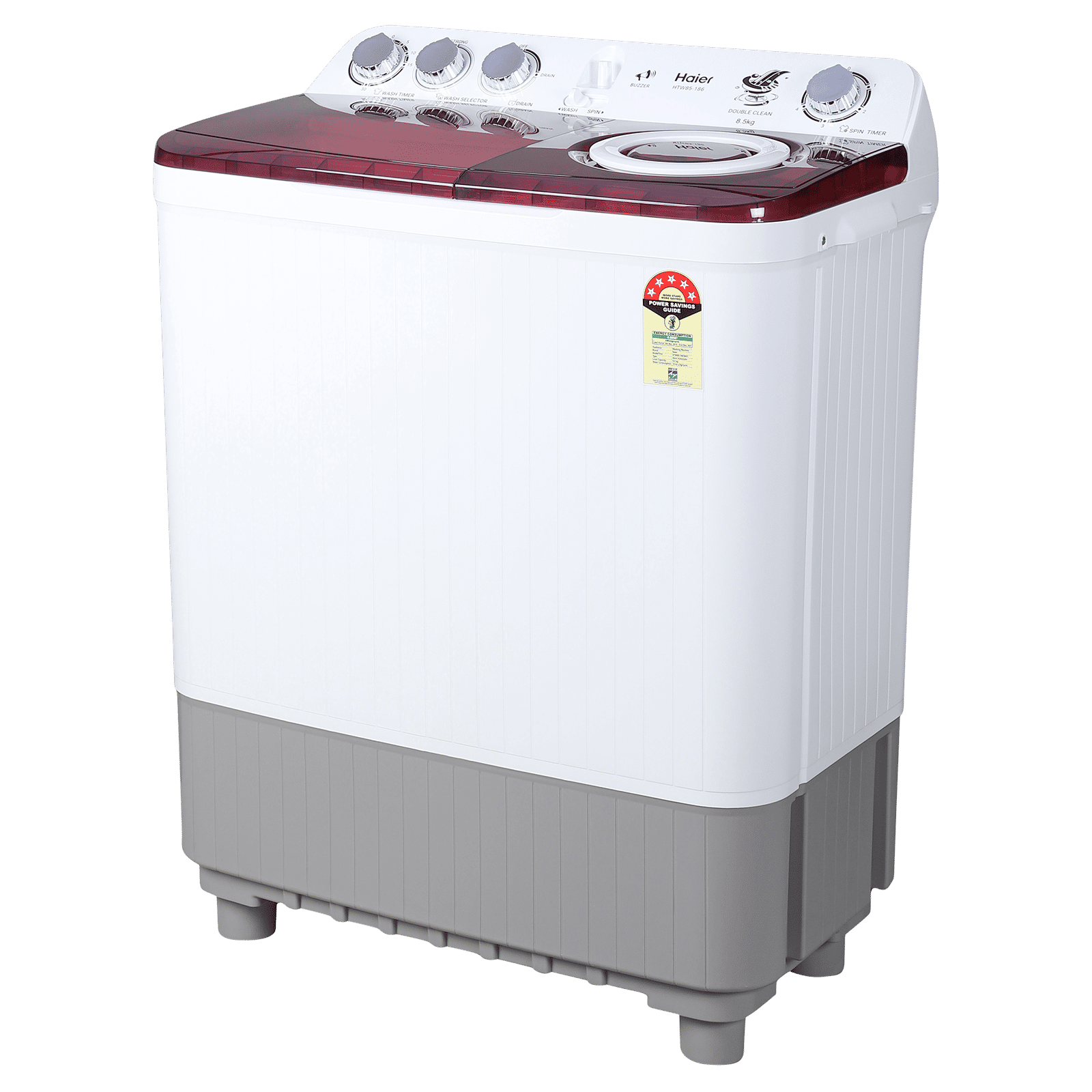 Haier 8.5 kg 5 Star Semi Automatic Washing Machine with 4D Magic Filter (HTW85-186S, Titanium Grey) Haier 8.5 kg 5 Star Semi Automatic Washing Machine with 4D Magic Filter (HTW85-186S, Titanium Grey)_6