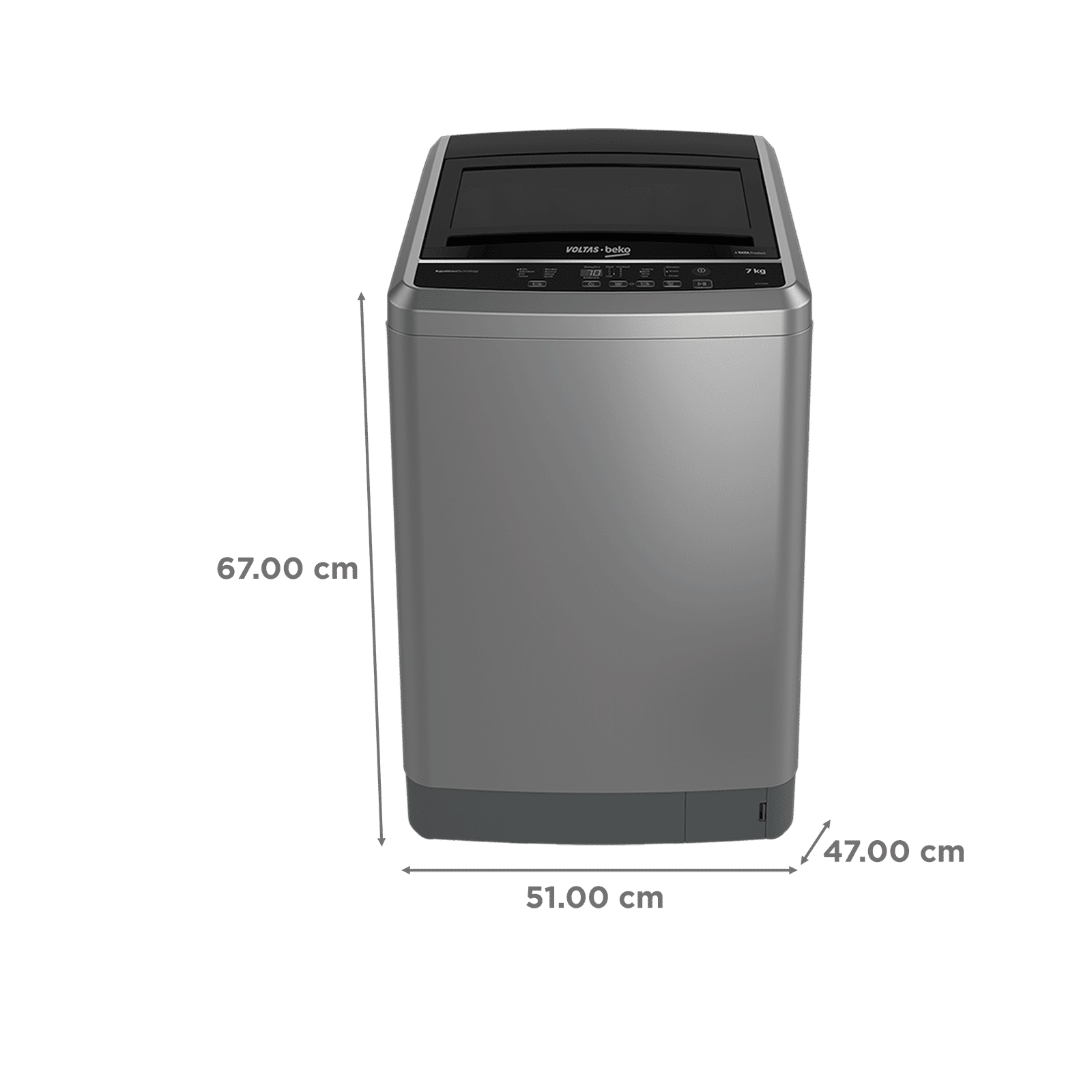 Voltas Beko 7 kg Fully Automatic Top Load Washing Machine (WTL70S, GentleWave Technology, Silver)_2