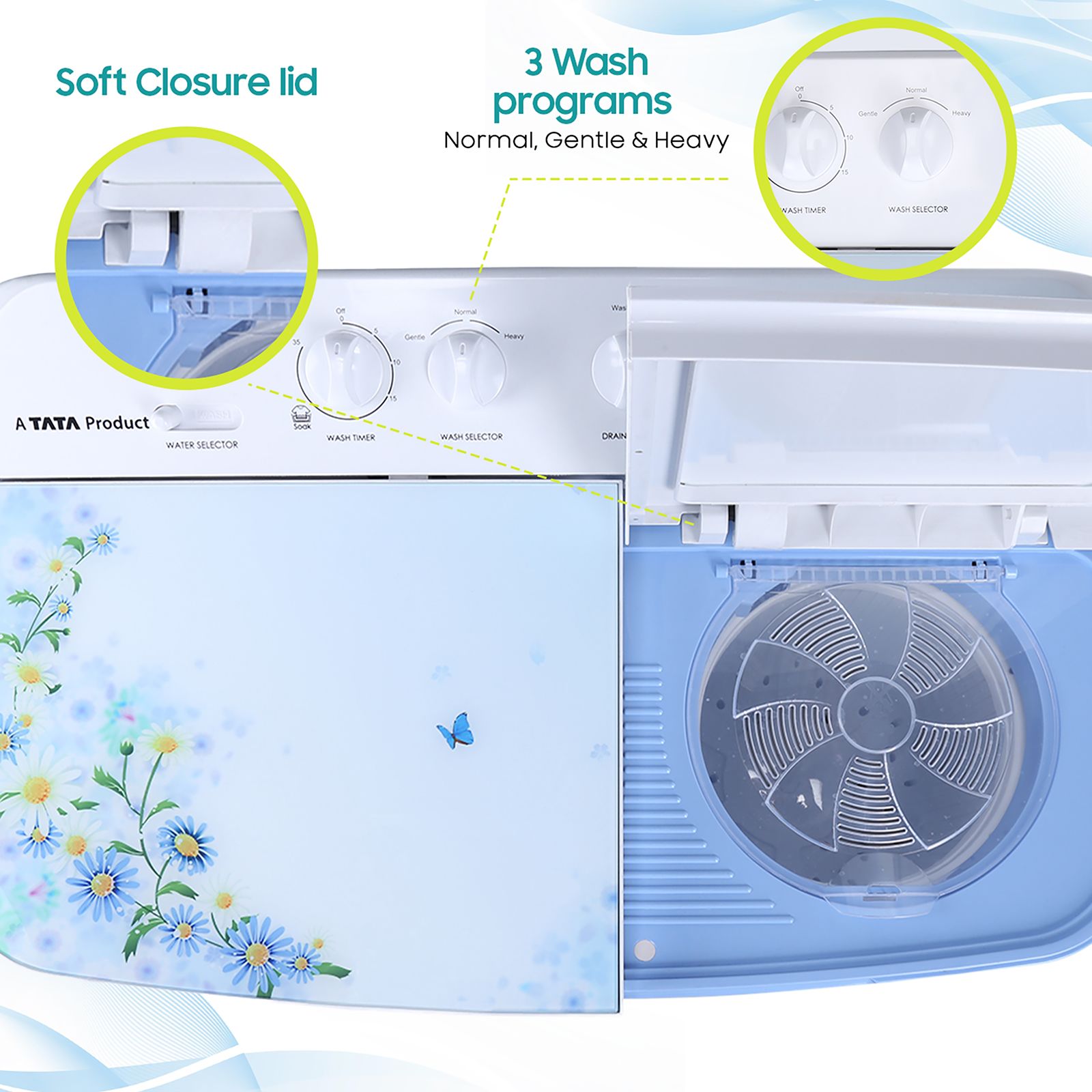 Croma 7.5 kg Semi Automatic Washing Machine with Auto Unbalancing Detection ( White) Croma 7.5 kg Semi Automatic Washing Machine with Auto Unbalancing Detection ( White)_16