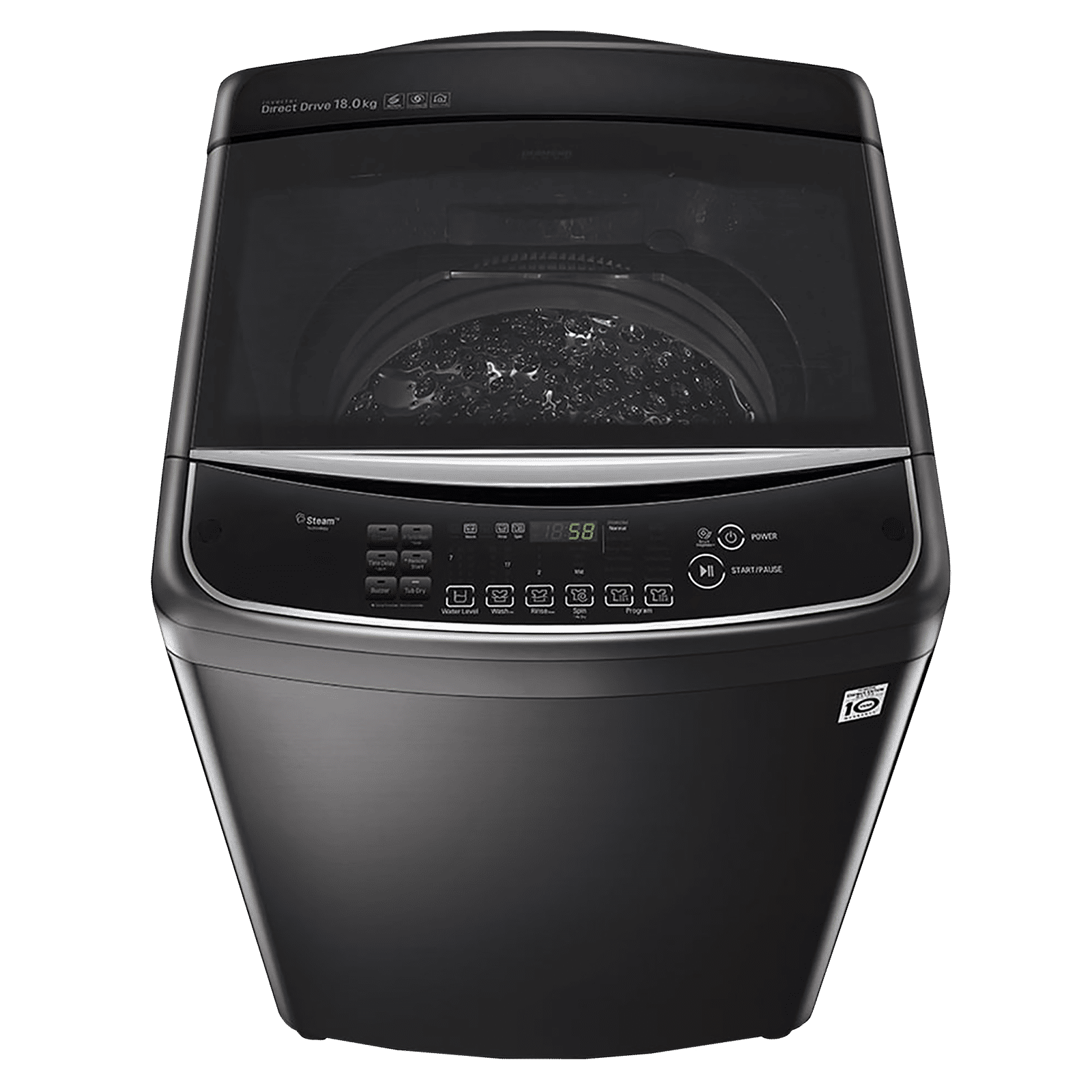LG 18 kg 5 Star Inverter Fully Automatic Top Load Washing Machine (THD18STB.ABLPEIL, Steam Wash Technology, Black) LG 18 kg 5 Star Inverter Fully Automatic Top Load Washing Machine (THD18STB.ABLPEIL, Steam Wash Technology, Black)_15