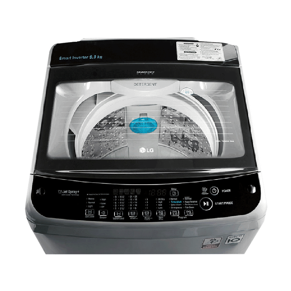 LG 9 kg 5 Star Inverter Fully Automatic Top Load Washing Machine (T90SJSF1Z.ASFQEIL, Smart Inverter Technology, Middle Free Silver)_7