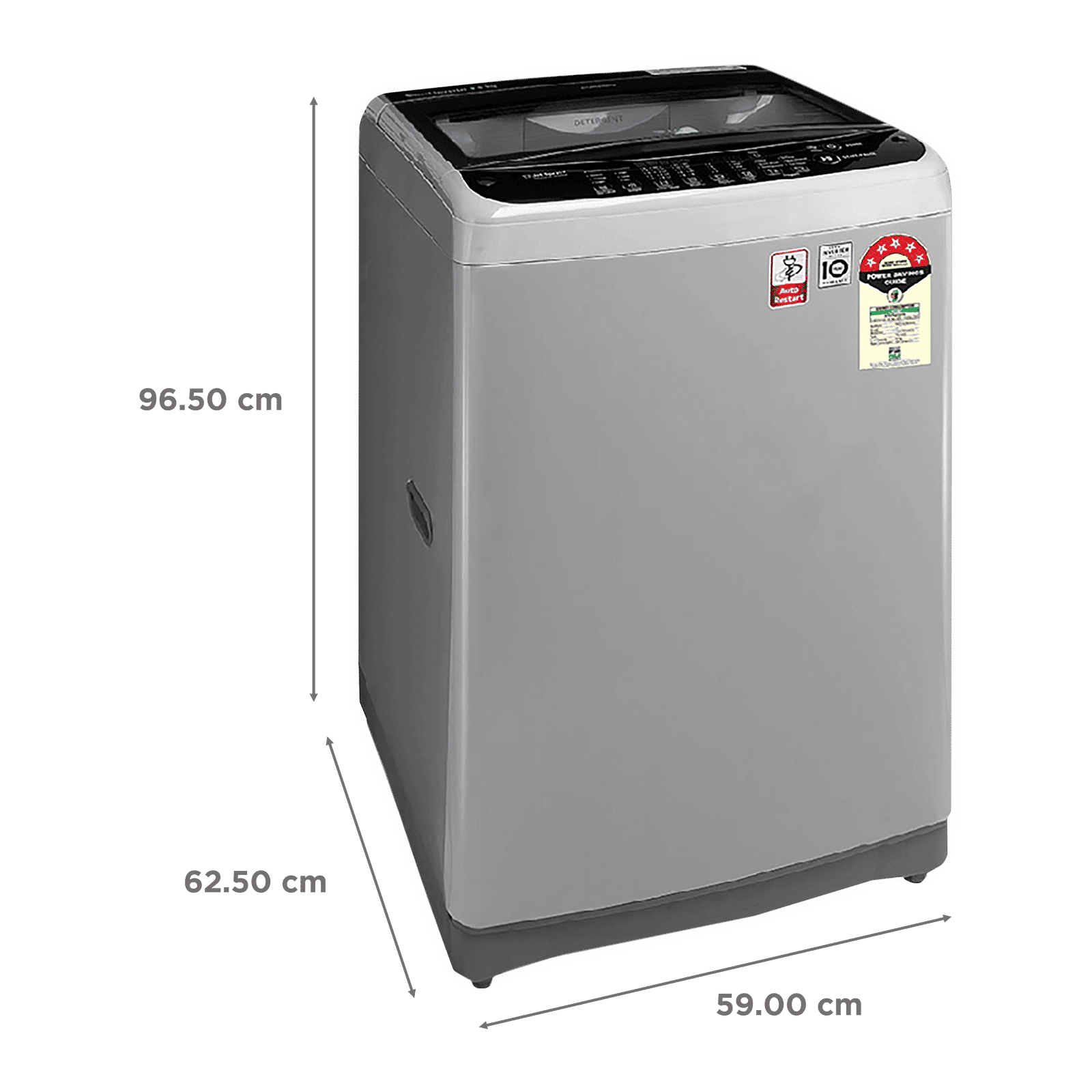 LG 9 kg 5 Star Inverter Fully Automatic Top Load Washing Machine (T90SJSF1Z.ASFQEIL, Smart Inverter Technology, Middle Free Silver)_3