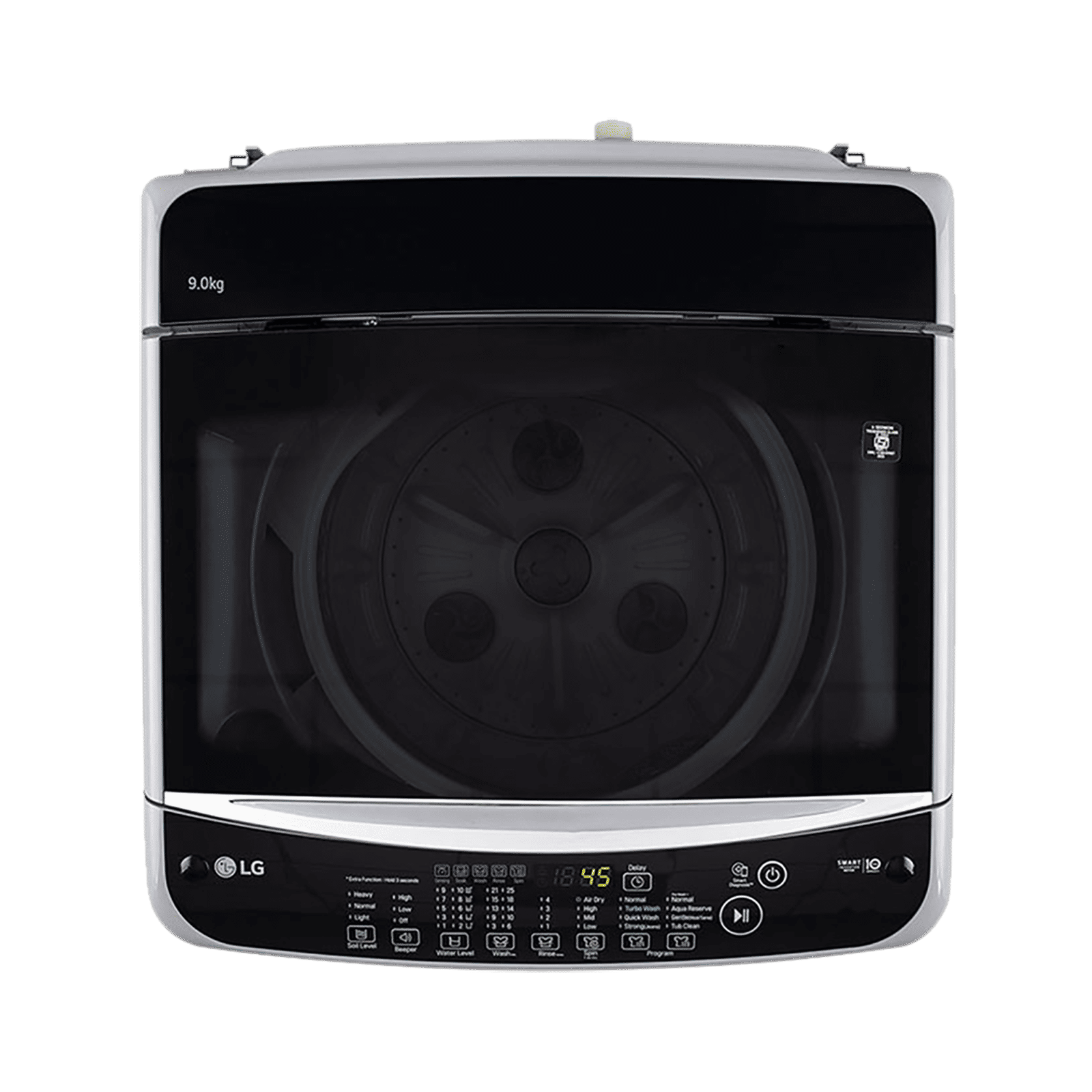 LG 9 kg 5 Star Inverter Fully Automatic Top Load Washing Machine (T90SJSF1Z.ASFQEIL, Smart Inverter Technology, Middle Free Silver)_4