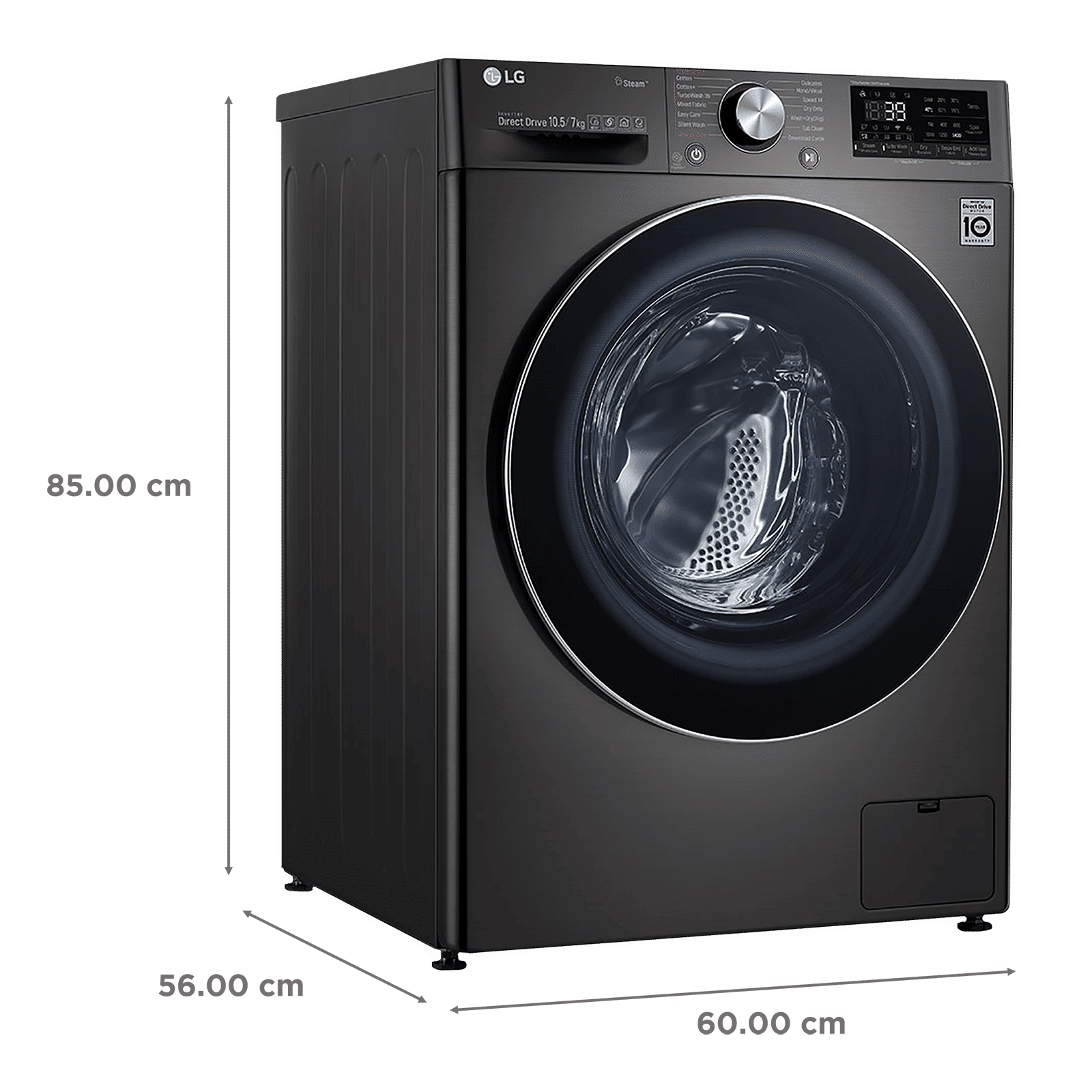 LG 10.5/7 kg 5 Star Inverter Fully Automatic Front Load Washer Dryer (FHD1057STB.ABLPEIL, In-Built Heater, Black VCM) LG 10.5/7 kg 5 Star Inverter Fully Automatic Front Load Washer Dryer (FHD1057STB.ABLPEIL, In-Built Heater, Black VCM)_3
