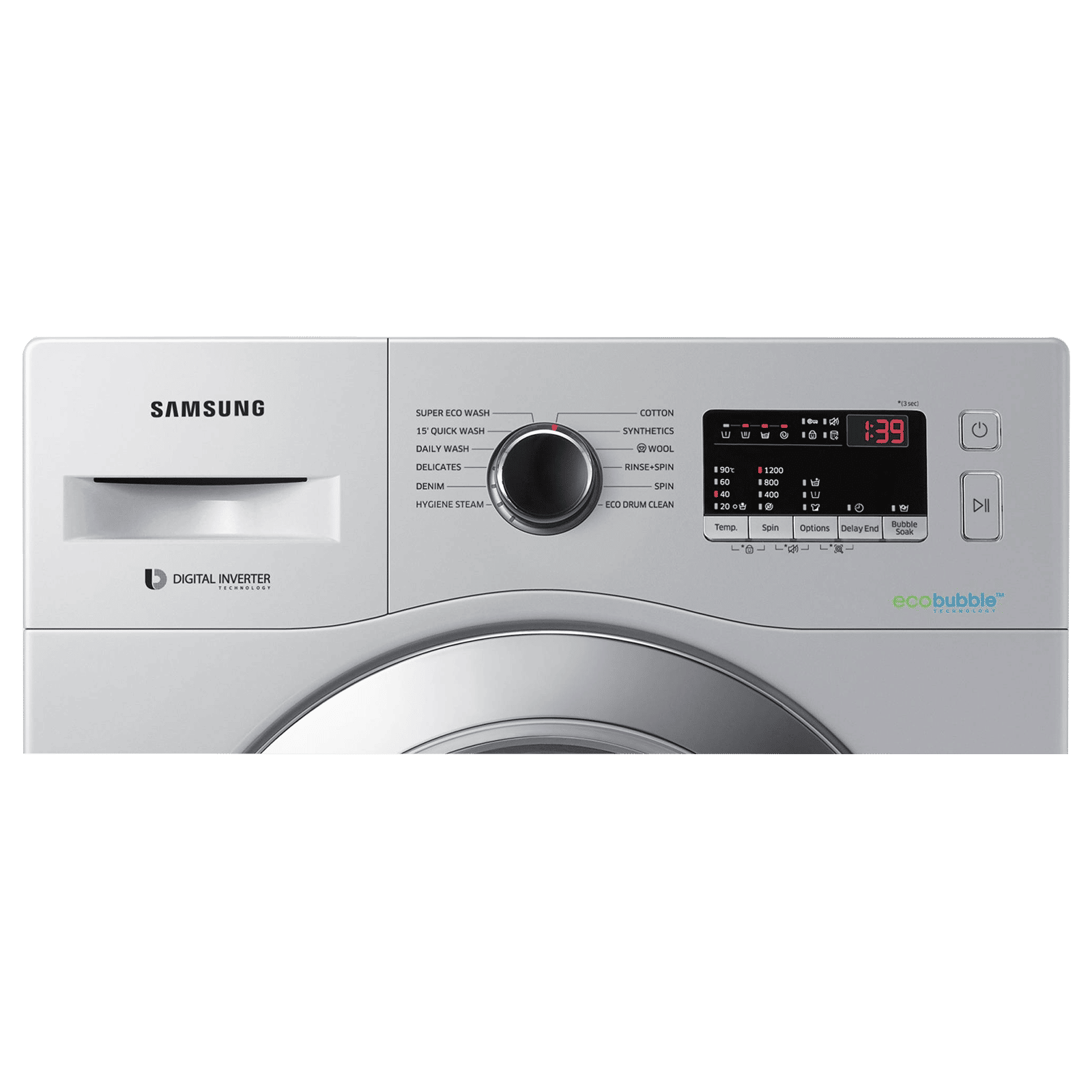 SAMSUNG 6 kg 5 Star Inverter Fully Automatic Front Load Washing Machine (WW61R20EK0S/TL, Diamond Drum, Silver) SAMSUNG 6 kg 5 Star Inverter Fully Automatic Front Load Washing Machine (WW61R20EK0S/TL, Diamond Drum, Silver)_2