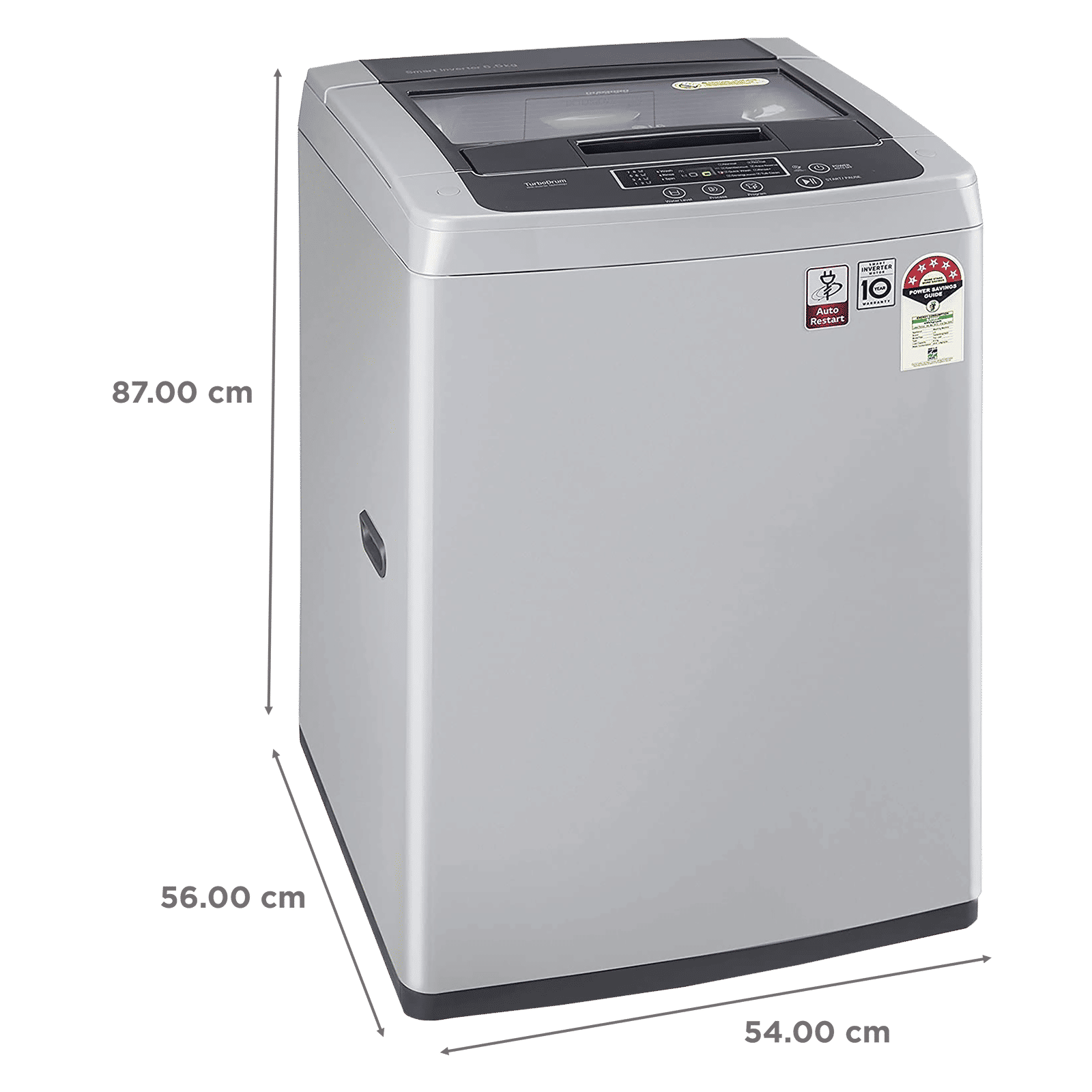 LG 6 kg 5 Star Inverter Fully Automatic Top Load Washing Machine (T65SKSF4Z.ASFQEIL, Turbo Drum, Middle Free Silver) LG 6 kg 5 Star Inverter Fully Automatic Top Load Washing Machine (T65SKSF4Z.ASFQEIL, Turbo Drum, Middle Free Silver)_3