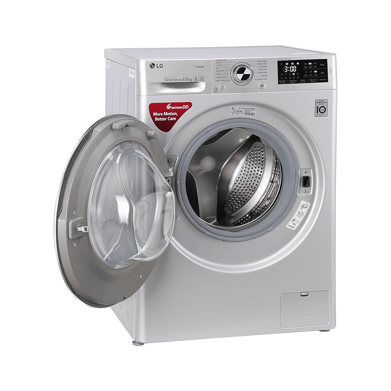 LG 6.5 kg 5 Star Inverter Fully Automatic Front Load Washing Machine (FHT1265ZNL.ALSQEIL, In-Built Heater, Luxury Silver) LG 6.5 kg 5 Star Inverter Fully Automatic Front Load Washing Machine (FHT1265ZNL.ALSQEIL, In-Built Heater, Luxury Silver)_5