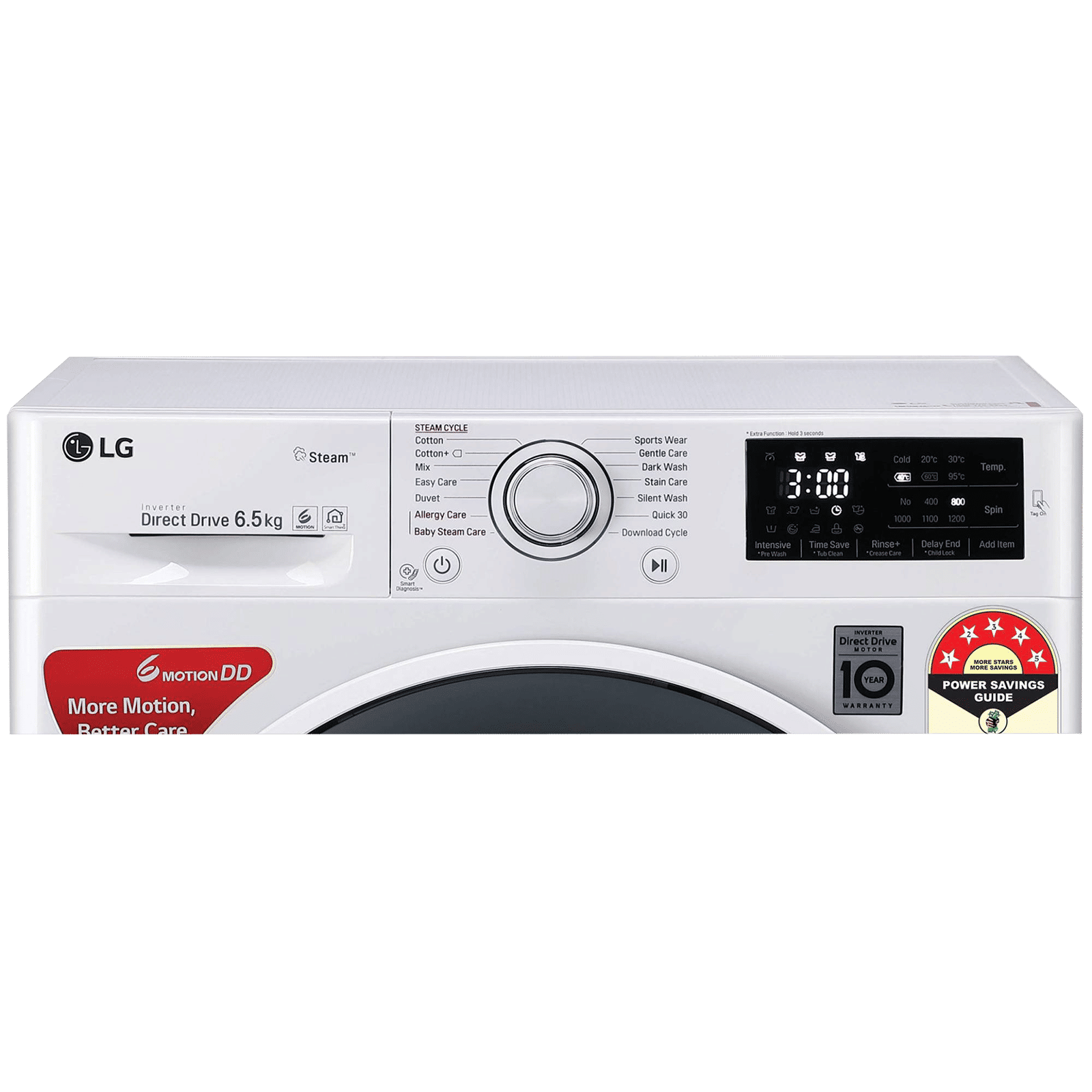 LG 6.5 kg 5 Star Inverter Fully Automatic Front Load Washing Machine (FHT1265ZNW.ABWQEIL, In-Built Heater, Blue White) LG 6.5 kg 5 Star Inverter Fully Automatic Front Load Washing Machine (FHT1265ZNW.ABWQEIL, In-Built Heater, Blue White)_14