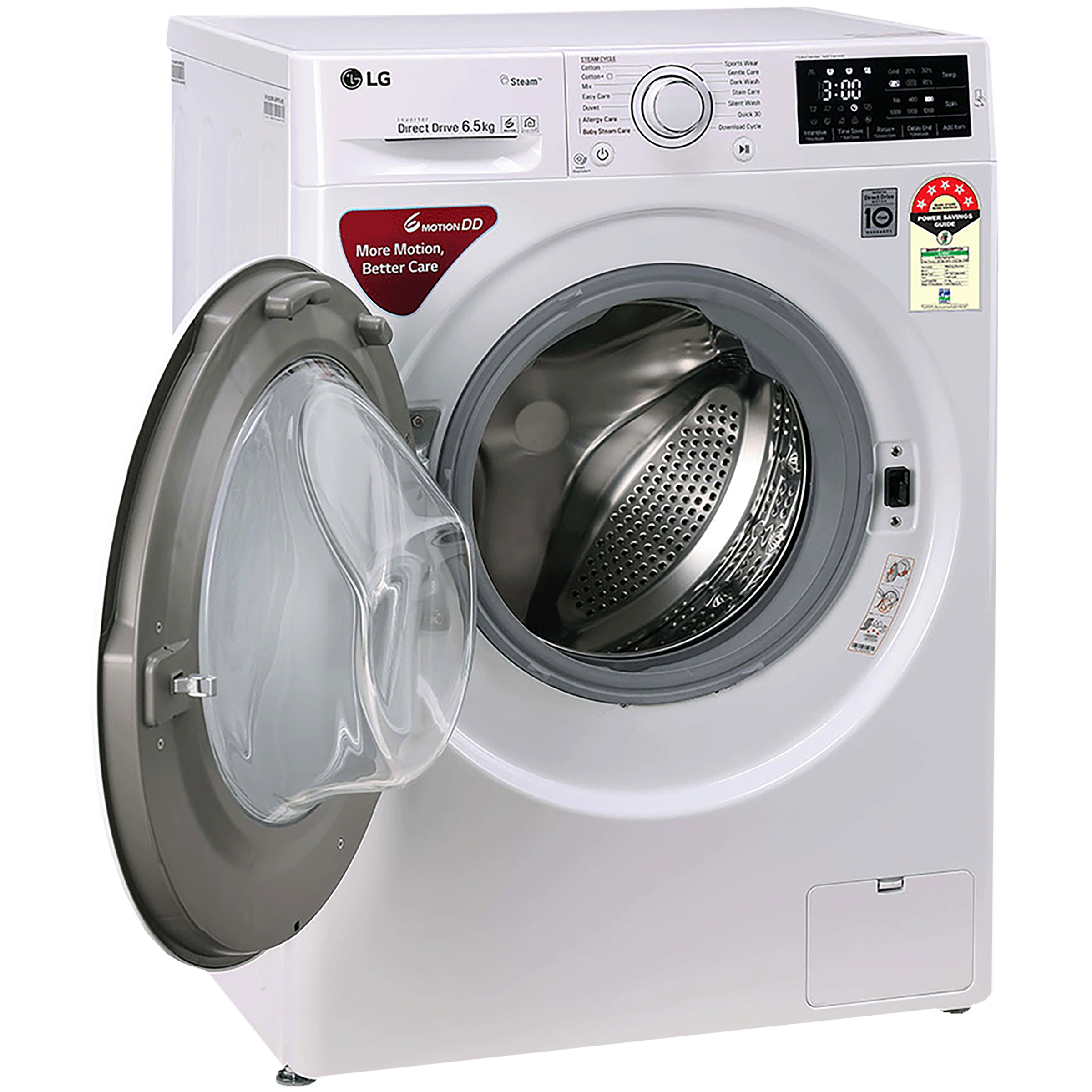 LG 6.5 kg 5 Star Inverter Fully Automatic Front Load Washing Machine (FHT1265ZNW.ABWQEIL, In-Built Heater, Blue White) LG 6.5 kg 5 Star Inverter Fully Automatic Front Load Washing Machine (FHT1265ZNW.ABWQEIL, In-Built Heater, Blue White)_5