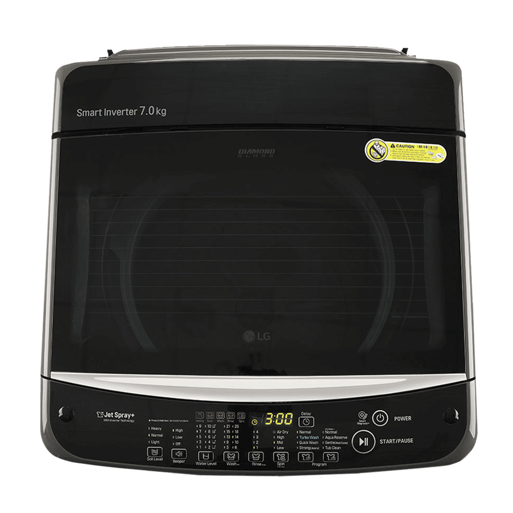 LG 7 kg 5 Star Inverter Fully Automatic Top Load Washing Machine (T70SJMB1Z.ABMQEIL, Smart Inverter Technology, Middle Black)_4
