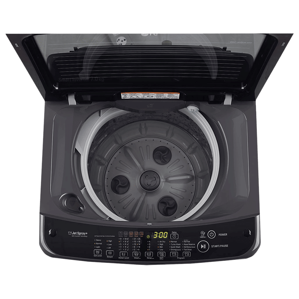 LG 7 kg 5 Star Inverter Fully Automatic Top Load Washing Machine (T70SJMB1Z.ABMQEIL, Smart Inverter Technology, Middle Black)_8