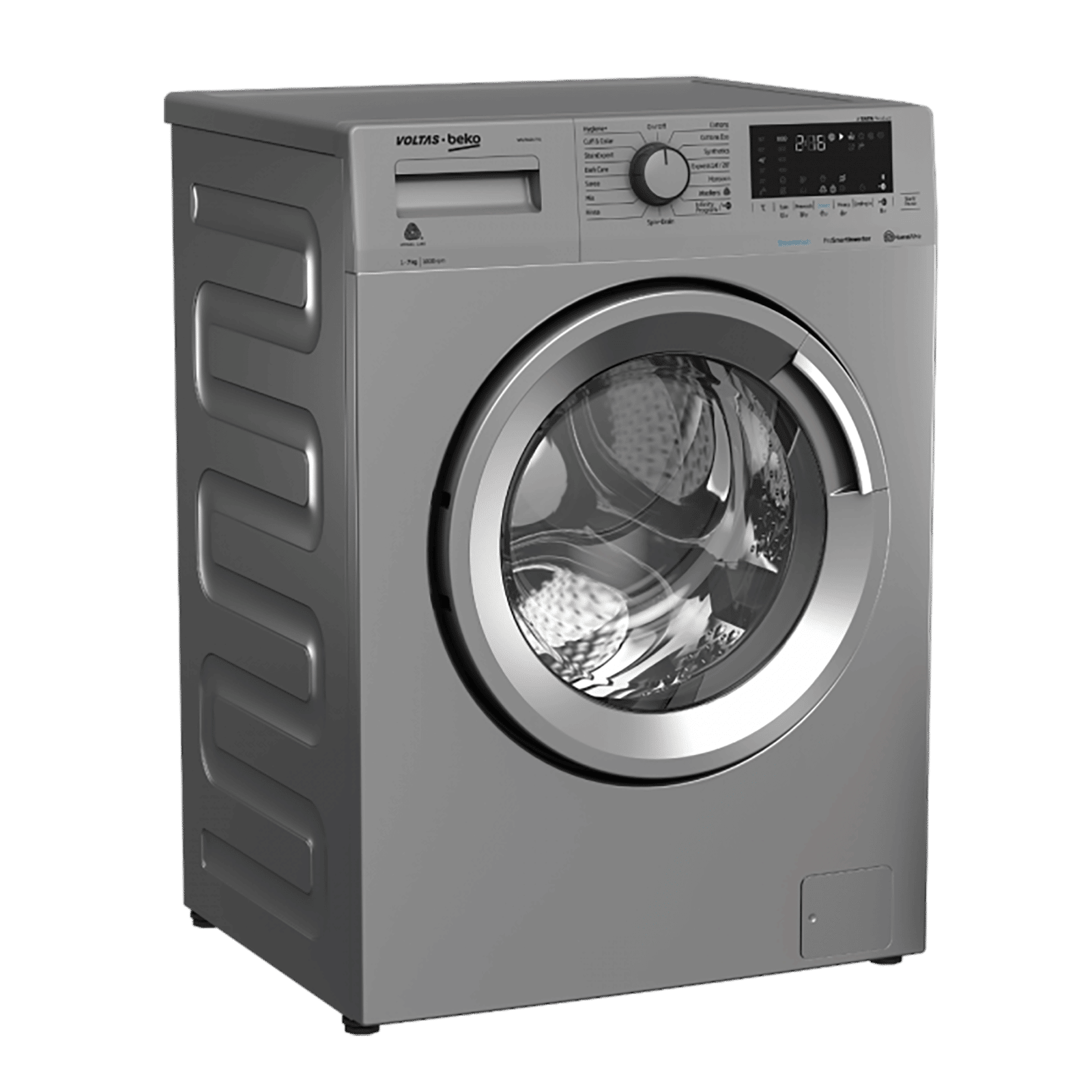 VOLTAS beko 7 kg 5 Star Inverter Fully Automatic Front Load Washing Machine (WFL7010VTSS, Hygiene Plus Function, Grey) VOLTAS beko 7 kg 5 Star Inverter Fully Automatic Front Load Washing Machine (WFL7010VTSS, Hygiene Plus Function, Grey)_4