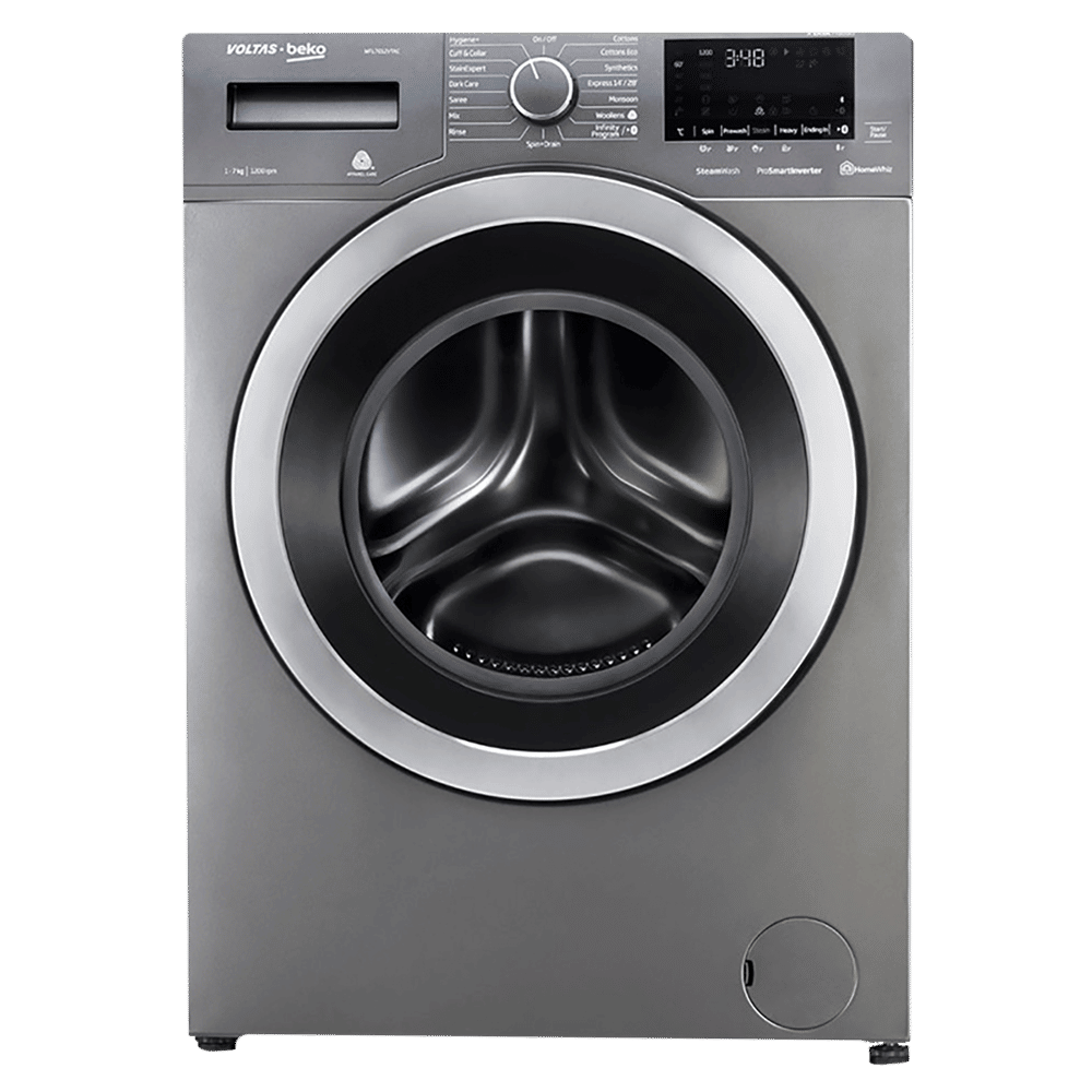 VOLTAS beko 7 kg 5 Star Inverter Fully Automatic Front Load Washing Machine (WFL7012VTAC, Hygiene Plus Function, Manhattan Grey) VOLTAS beko 7 kg 5 Star Inverter Fully Automatic Front Load Washing Machine (WFL7012VTAC, Hygiene Plus Function, Manhattan Grey)_1