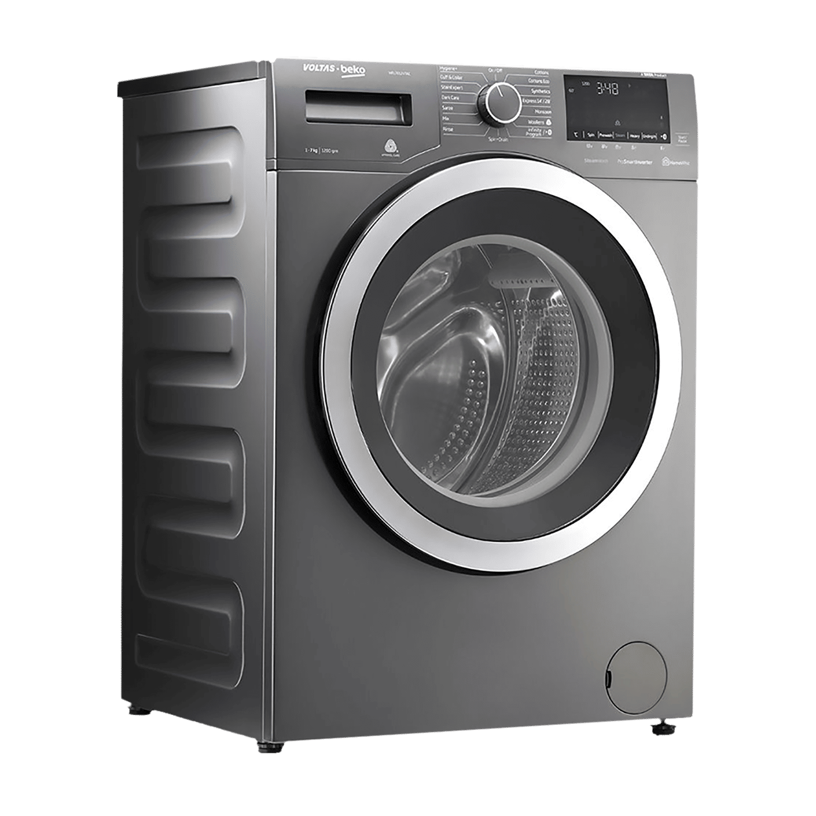 VOLTAS beko 7 kg 5 Star Inverter Fully Automatic Front Load Washing Machine (WFL7012VTAC, Hygiene Plus Function, Manhattan Grey) VOLTAS beko 7 kg 5 Star Inverter Fully Automatic Front Load Washing Machine (WFL7012VTAC, Hygiene Plus Function, Manhattan Grey)_6