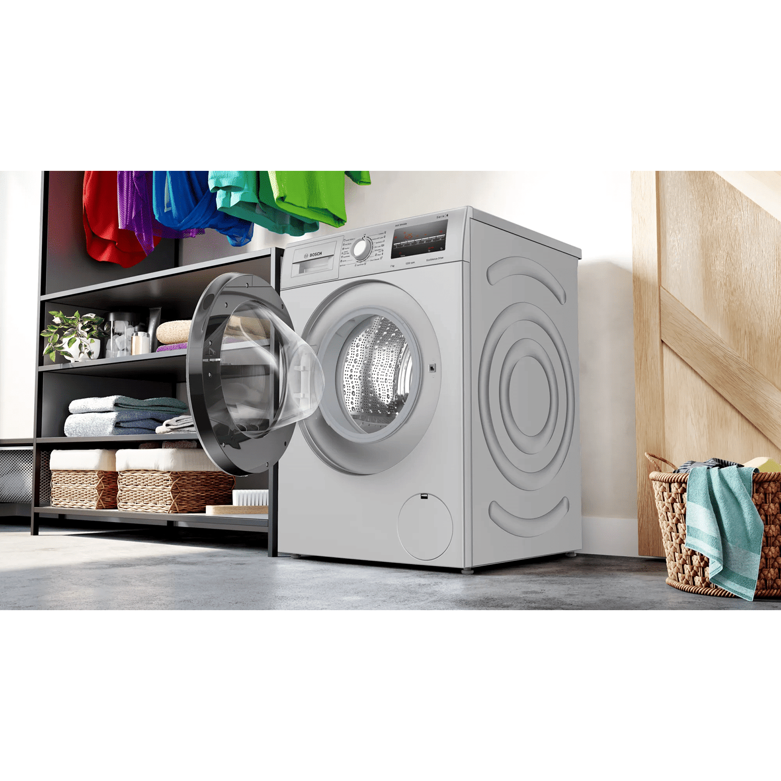 BOSCH 7 kg 5 Star Inverter Fully Automatic Front Load Washing Machine (Serie 4, WAJ2446SIN, EcoSilence Drive, Platinum Silver) BOSCH 7 kg 5 Star Inverter Fully Automatic Front Load Washing Machine (Serie 4, WAJ2446SIN, EcoSilence Drive, Platinum Silver)_8