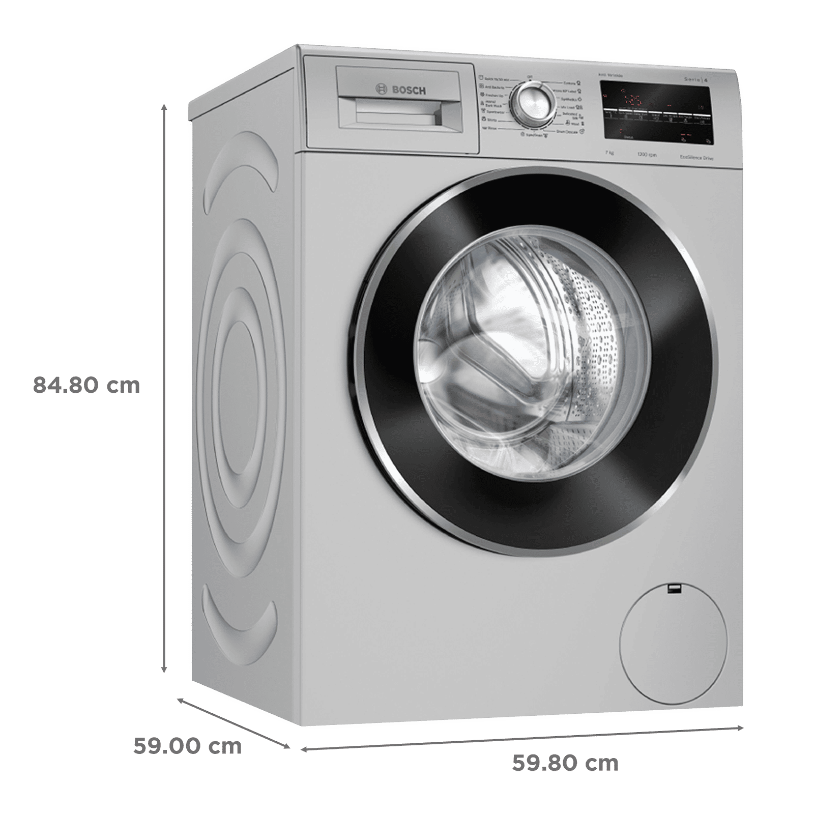 BOSCH 7 kg 5 Star Inverter Fully Automatic Front Load Washing Machine (Serie 4, WAJ2446SIN, EcoSilence Drive, Platinum Silver) BOSCH 7 kg 5 Star Inverter Fully Automatic Front Load Washing Machine (Serie 4, WAJ2446SIN, EcoSilence Drive, Platinum Silver)_3