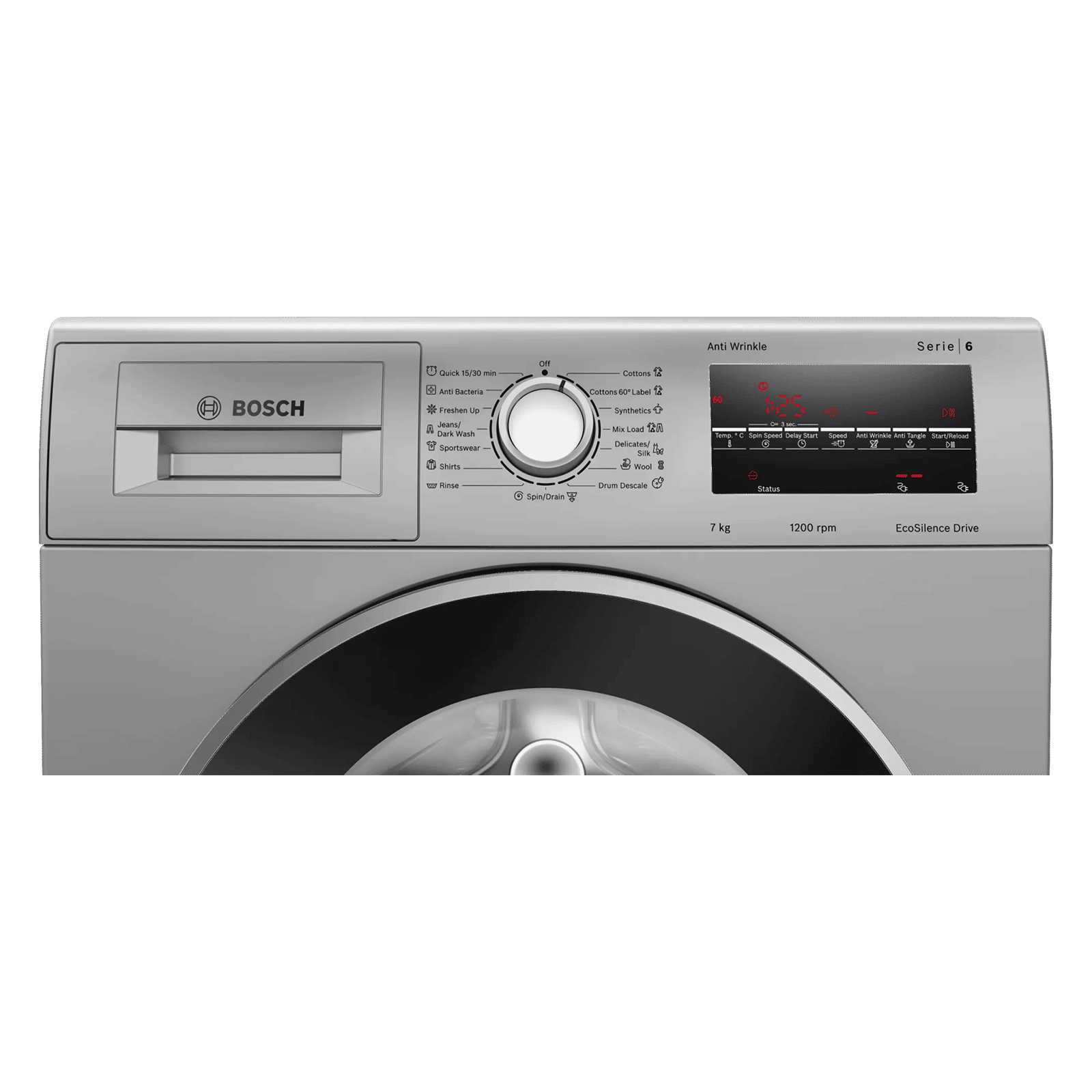 BOSCH 7 kg 5 Star Inverter Fully Automatic Front Load Washing Machine (Serie 4, WAJ2446SIN, EcoSilence Drive, Platinum Silver) BOSCH 7 kg 5 Star Inverter Fully Automatic Front Load Washing Machine (Serie 4, WAJ2446SIN, EcoSilence Drive, Platinum Silver)_4