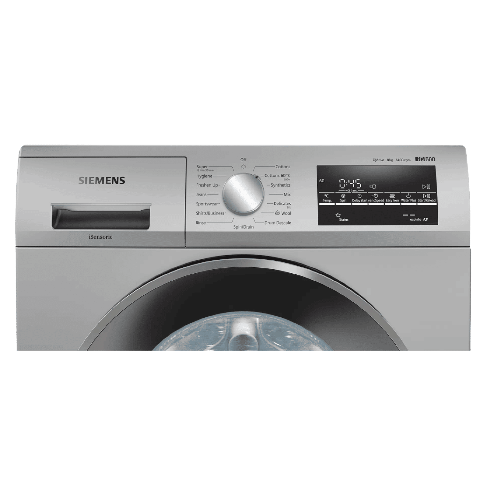 SIEMENS 8 kg 5 Star Inverter Fully Automatic Front Load Washing Machine (iQ500, WM14J46SIN, Wave Drum, Platinum Silver) SIEMENS 8 kg 5 Star Inverter Fully Automatic Front Load Washing Machine (iQ500, WM14J46SIN, Wave Drum, Platinum Silver)_3