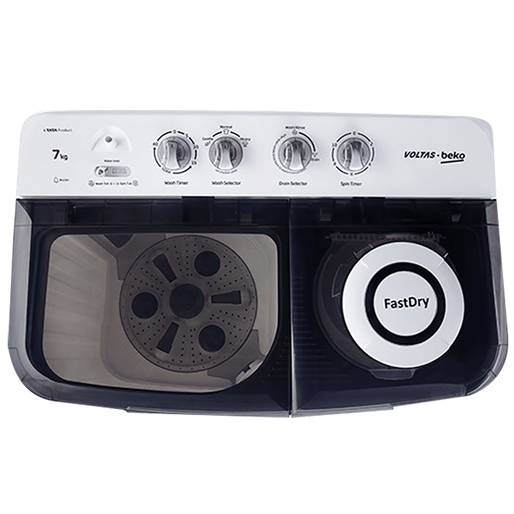 VOLTAS beko 7.5 kg 5 Star Semi Automatic Washing Machine with IPX4 Control Panel (WTT75DGRT, Grey) VOLTAS beko 7.5 kg 5 Star Semi Automatic Washing Machine with IPX4 Control Panel (WTT75DGRT, Grey)_4