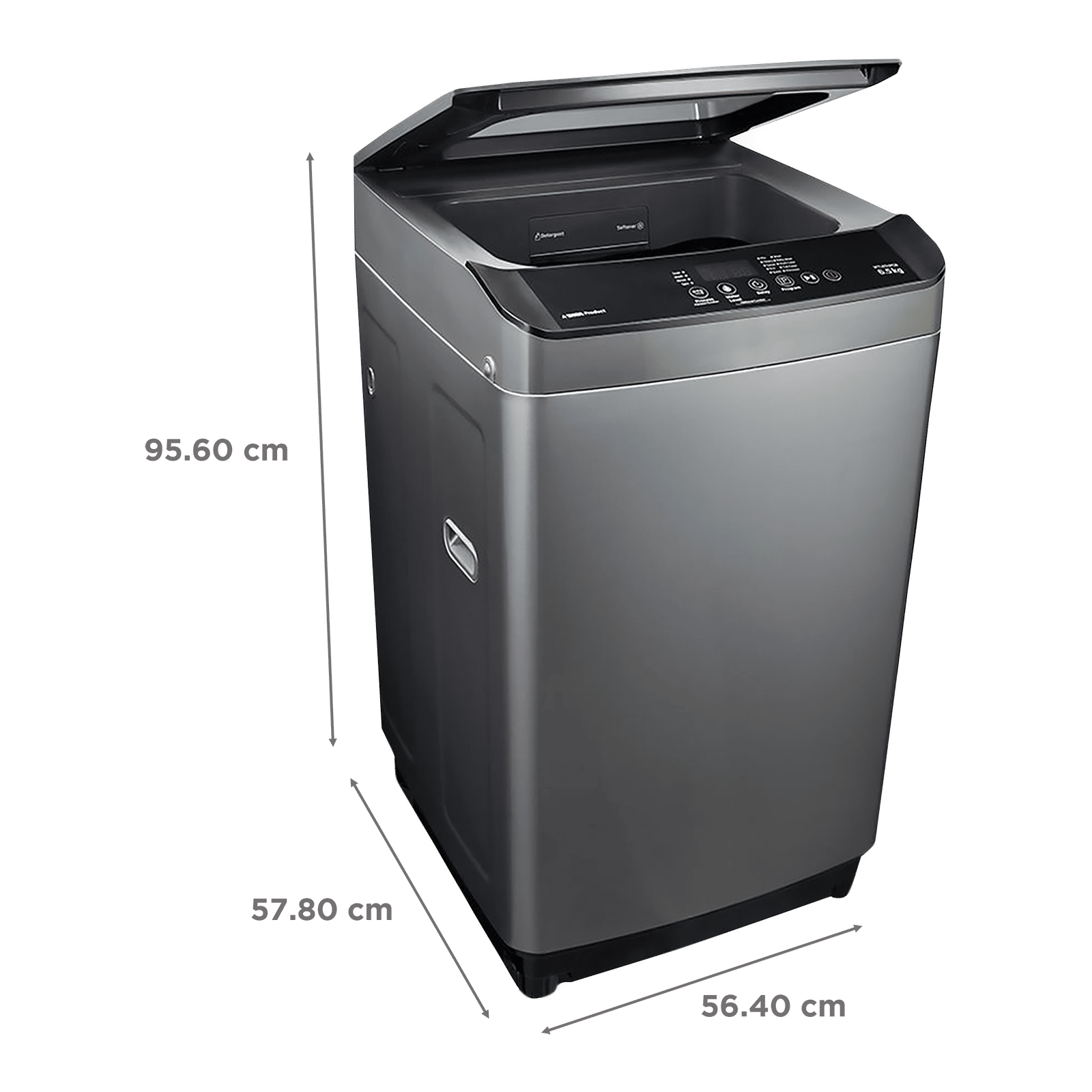VOLTAS beko 8 kg 5 Star Fully Automatic Top Load Washing Machine (WTL80UPGB, IPX4 Control Panel, Grey) VOLTAS beko 8 kg 5 Star Fully Automatic Top Load Washing Machine (WTL80UPGB, IPX4 Control Panel, Grey)_3