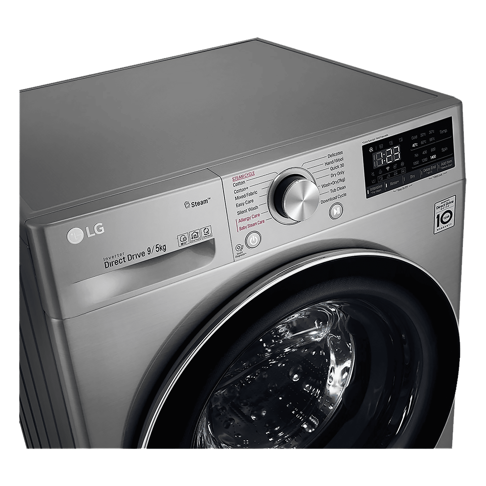 LG 9/5 kg 5 Star Inverter Fully Automatic Front Load Washer Dryer (FHD0905SWS.ASSQEIL, Steam Wash Technology, Silver) LG 9/5 kg 5 Star Inverter Fully Automatic Front Load Washer Dryer (FHD0905SWS.ASSQEIL, Steam Wash Technology, Silver)_13