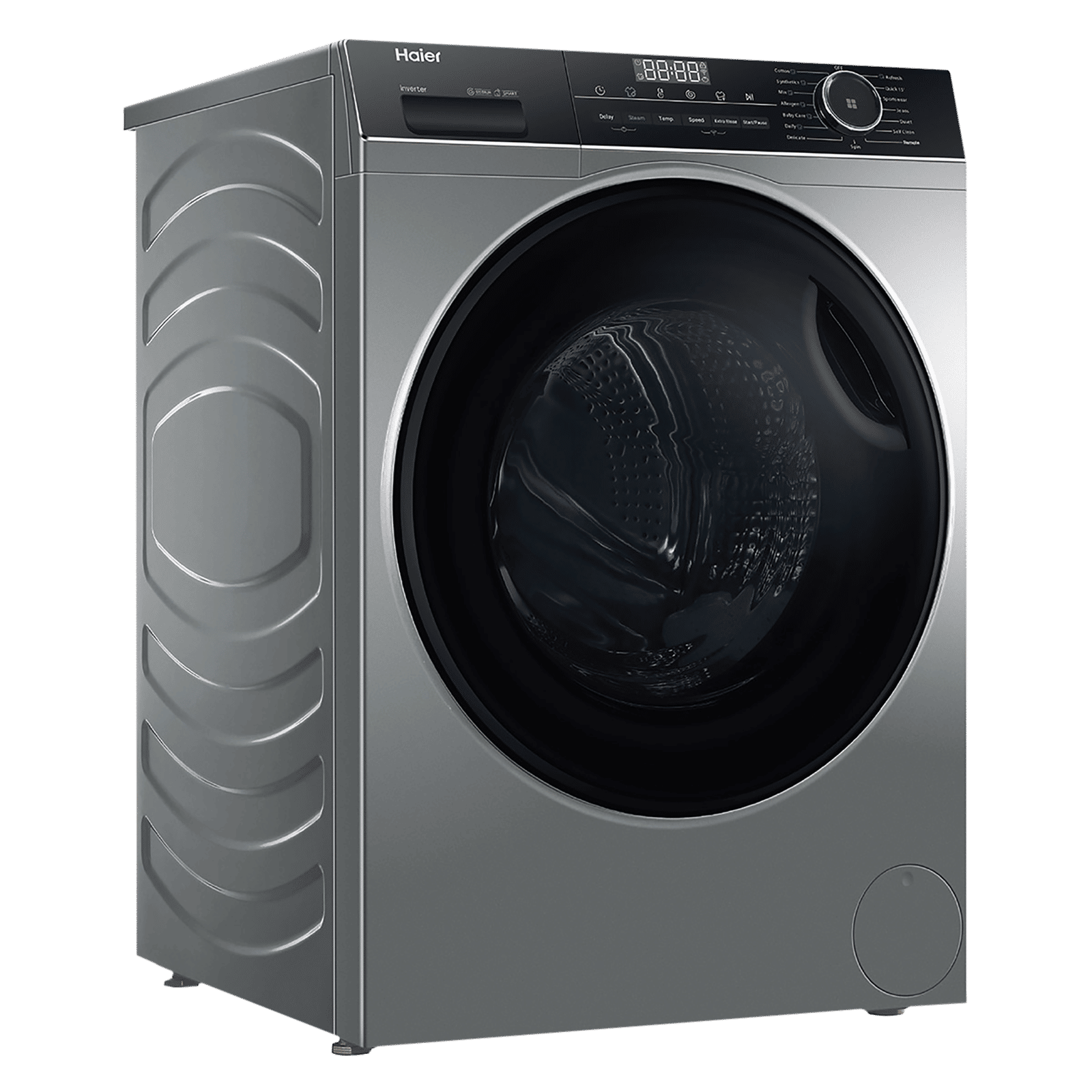 Haier 8 kg 5 Star Inverter Fully Automatic Front Load Washing Machine (HW80-IM12929CS3, Steam Wash Technology, Ore Silver)_4