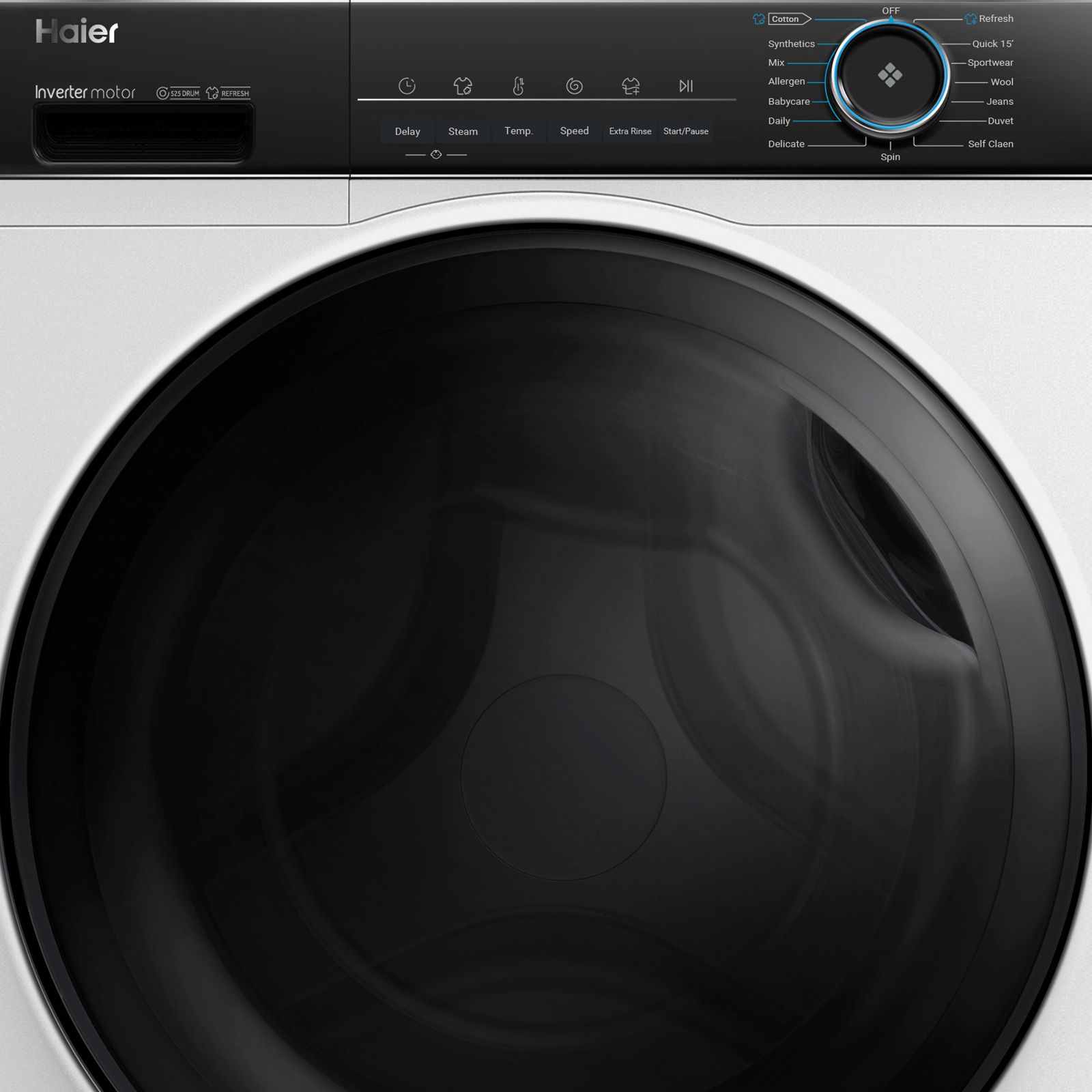 Haier 7 kg 5 Star Inverter Fully Automatic Front Load Washing Machine (HW70-IM12929C, Steam Wash Technology, Ice White)_6