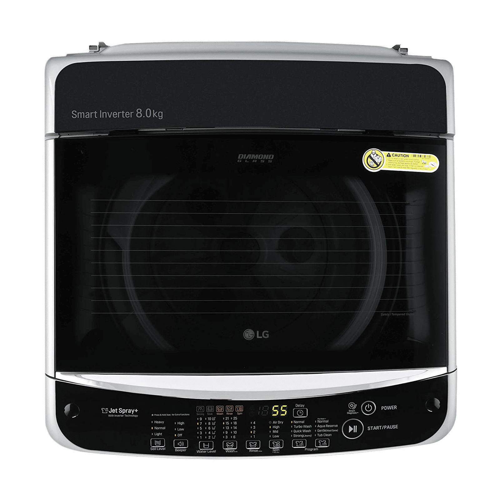 LG 8 kg 5 Star Inverter Fully Automatic Top Load Washing Machine (T80SJSF1Z.ASFQEIL, Smart Inverter Technology, Middle Free Silver)_4