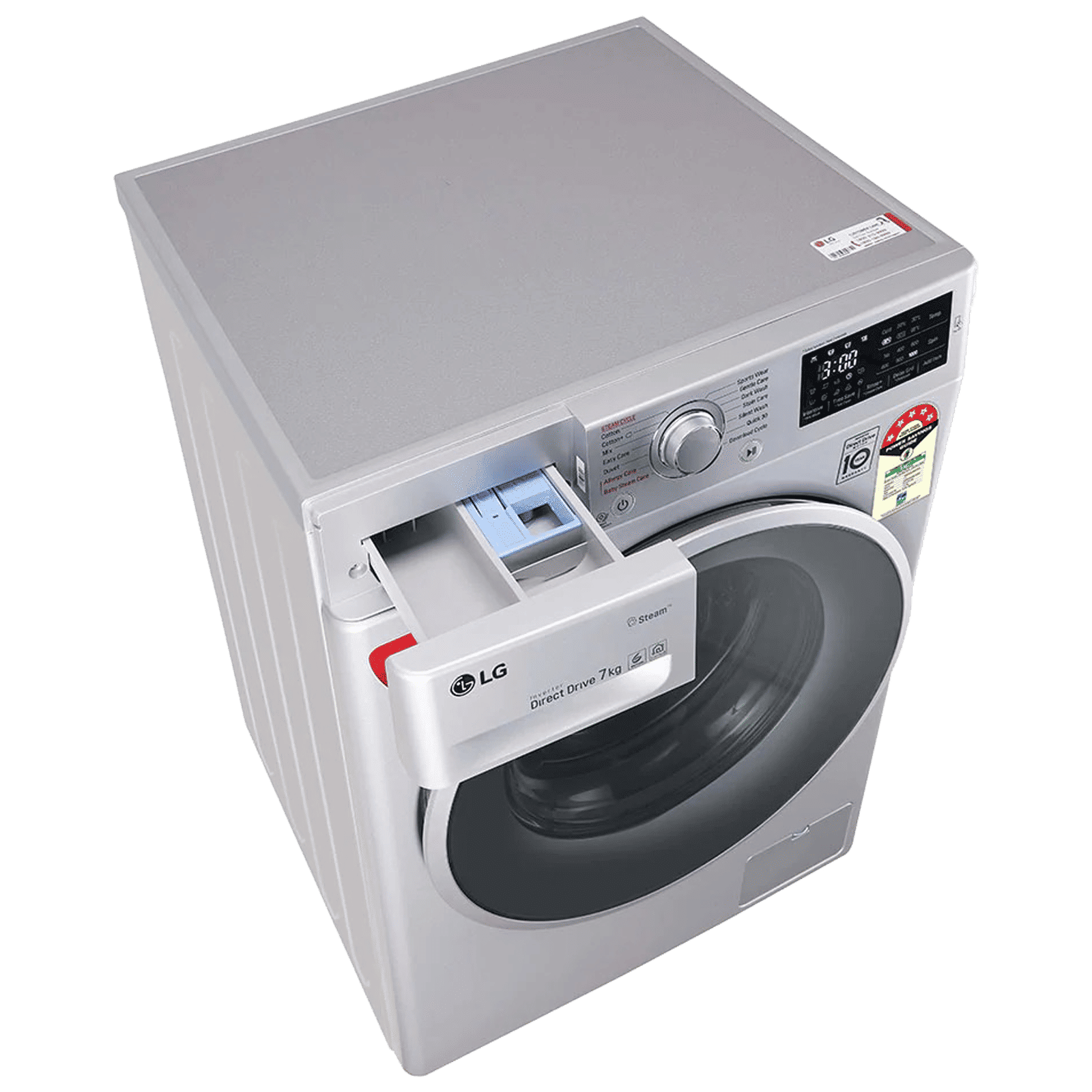 LG 7 kg 5 Star Inverter Fully Automatic Front Load Washing Machine (FHT1207ZNL.ALSQEIL, In-Built Heater, Silver)_9