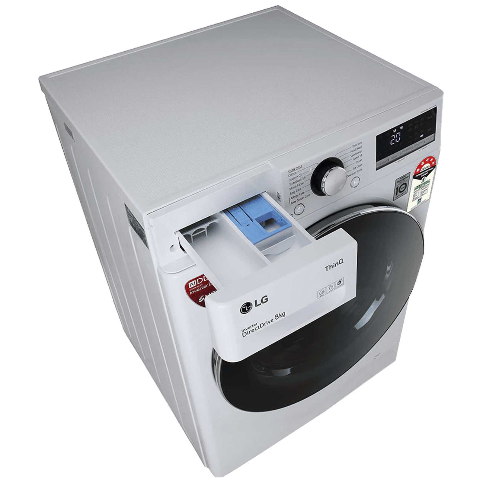 LG 8 kg 5 Star Inverter Fully Automatic Front Load Washing Machine (FHV1408ZWW.ABWQEIL, Wi-Fi Support, White)_9