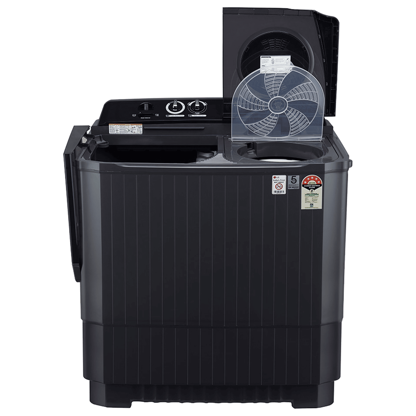LG 11 kg 5 Star Semi Automatic Washing Machine with Lint Filter (P1155SKAZ.ABMQEIL, New Middle Black) LG 11 kg 5 Star Semi Automatic Washing Machine with Lint Filter (P1155SKAZ.ABMQEIL, New Middle Black)_8