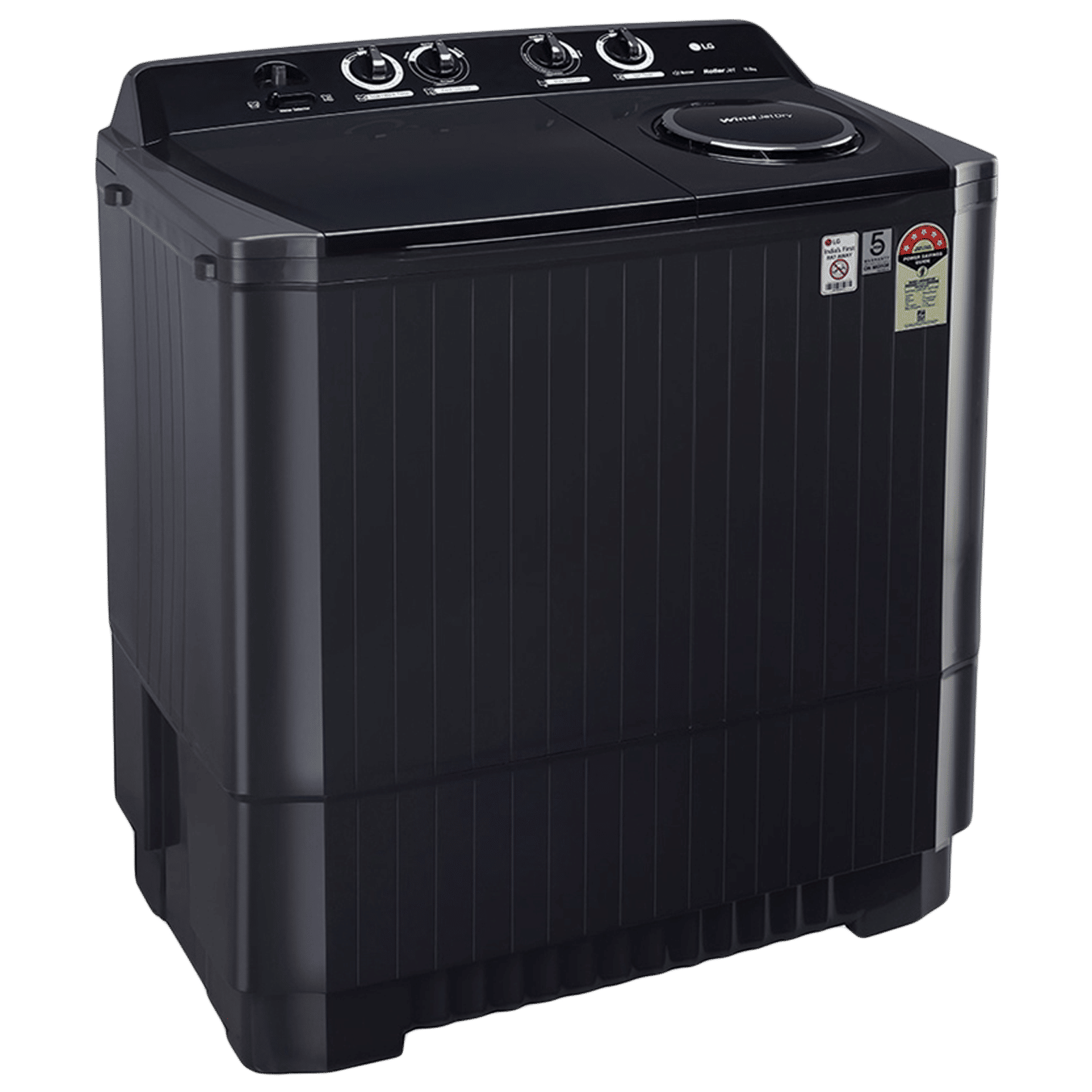 LG 11 kg 5 Star Semi Automatic Washing Machine with Lint Filter (P1155SKAZ.ABMQEIL, New Middle Black) LG 11 kg 5 Star Semi Automatic Washing Machine with Lint Filter (P1155SKAZ.ABMQEIL, New Middle Black)_3