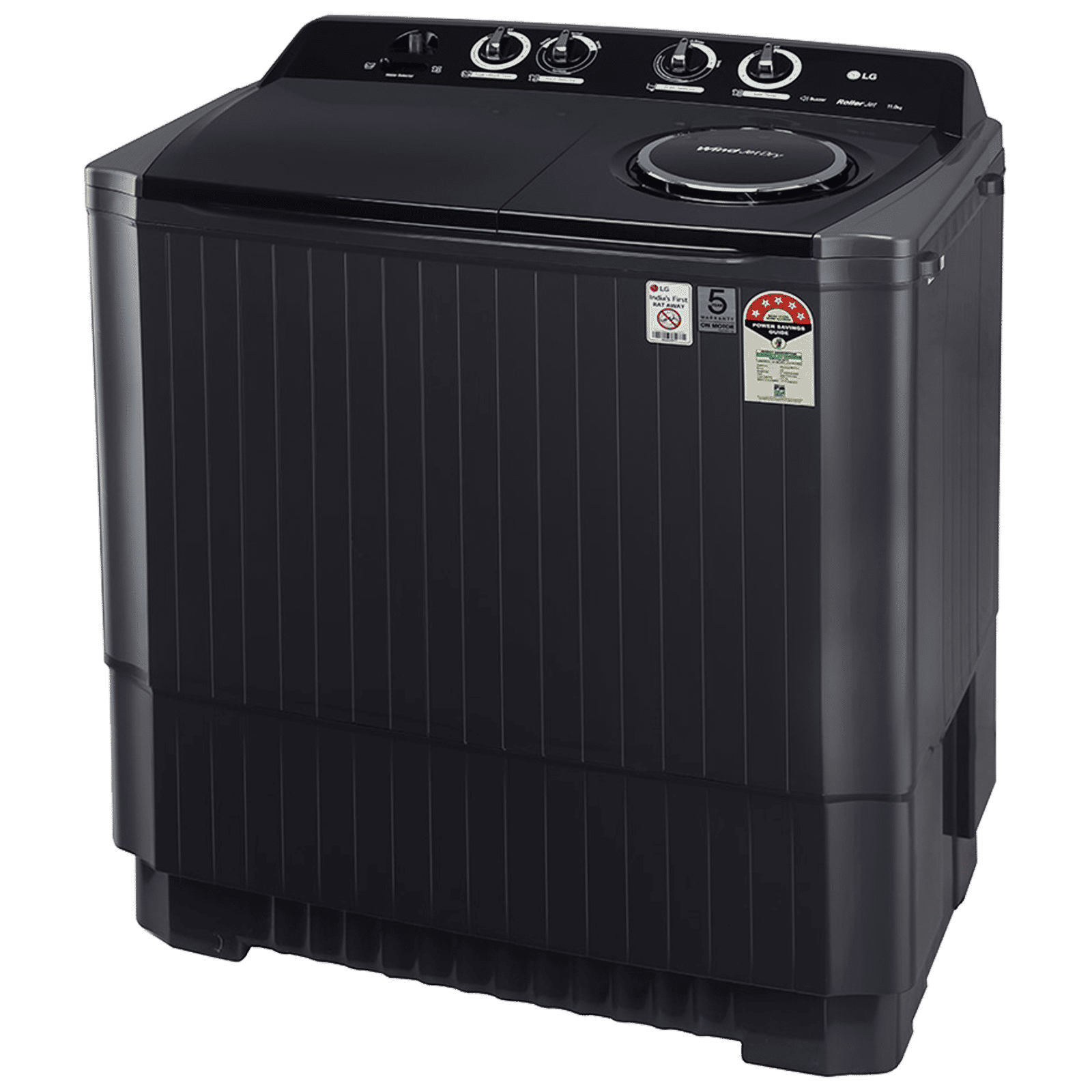 LG 11 kg 5 Star Semi Automatic Washing Machine with Lint Filter (P1155SKAZ.ABMQEIL, New Middle Black) LG 11 kg 5 Star Semi Automatic Washing Machine with Lint Filter (P1155SKAZ.ABMQEIL, New Middle Black)_4