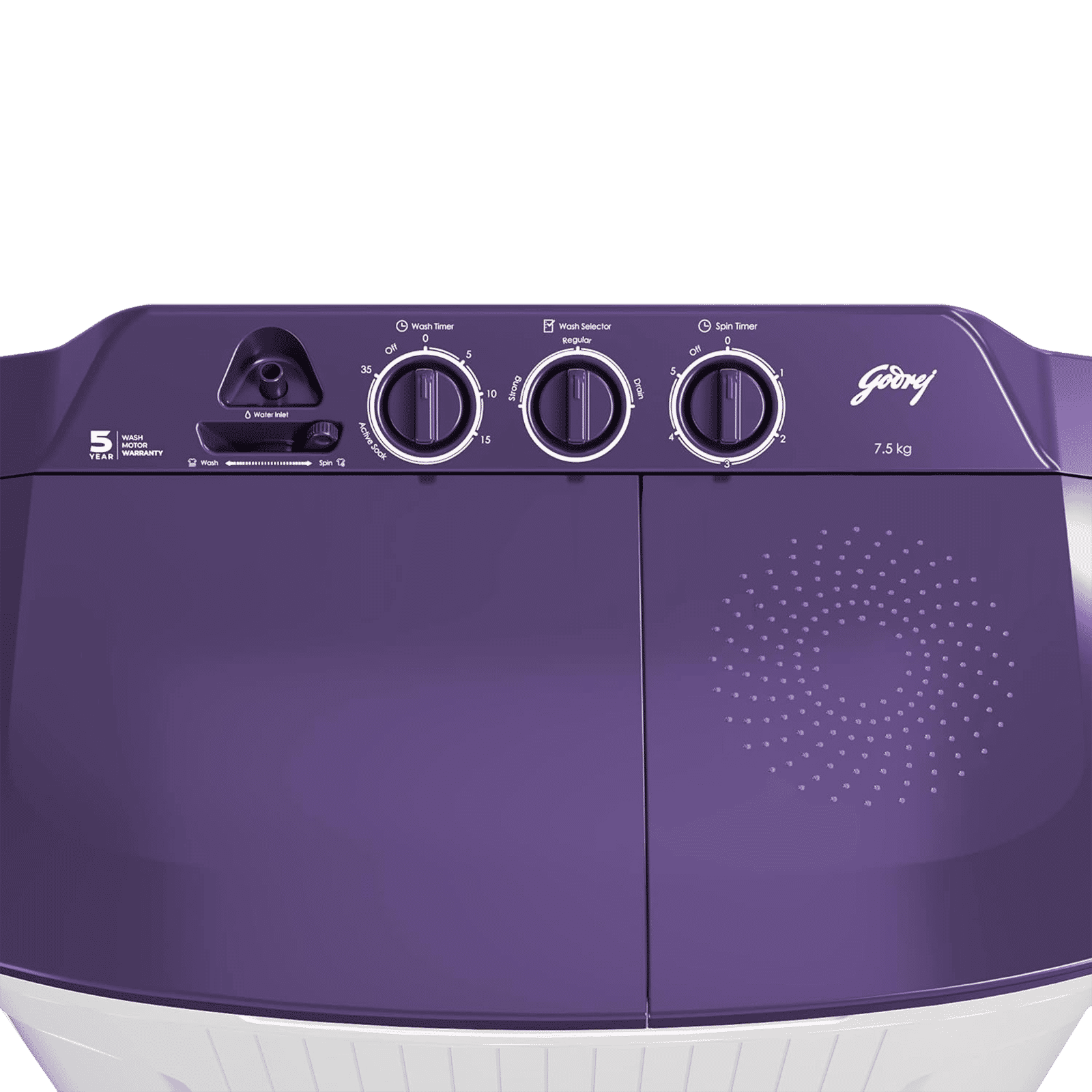Godrej 7.5 kg Semi Automatic Washing Machine with Spin Shower (Edge Classic, WS EDGE CLS 7.5 ROPL PN2 M, Royal Purple) Godrej 7.5 kg Semi Automatic Washing Machine with Spin Shower (Edge Classic, WS EDGE CLS 7.5 ROPL PN2 M, Royal Purple)_8