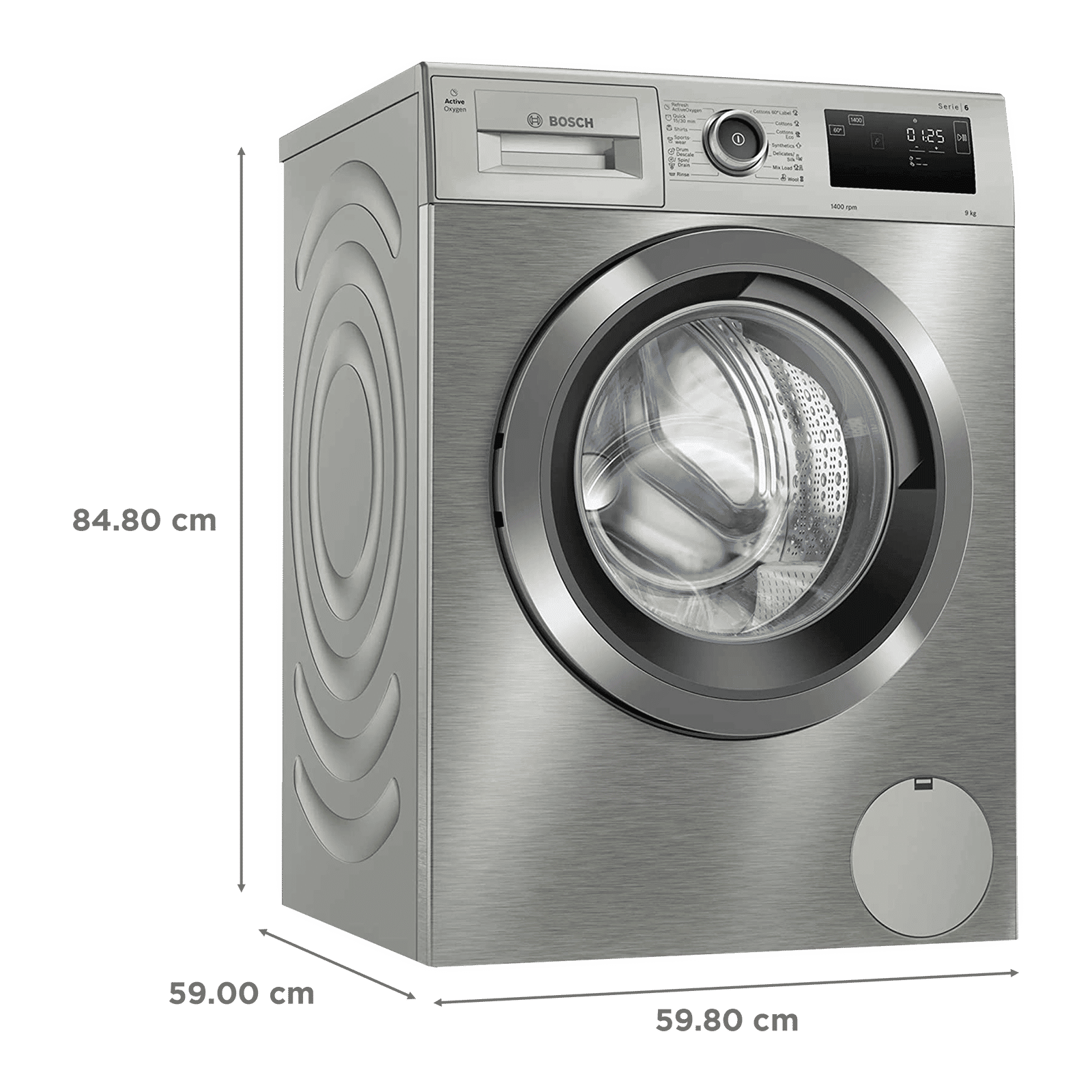 BOSCH 9 kg 5 Star Fully Automatic Front Load Washing Machine (Series 6, WAU28Q9SIN, Foam Detection System, Inox)_3