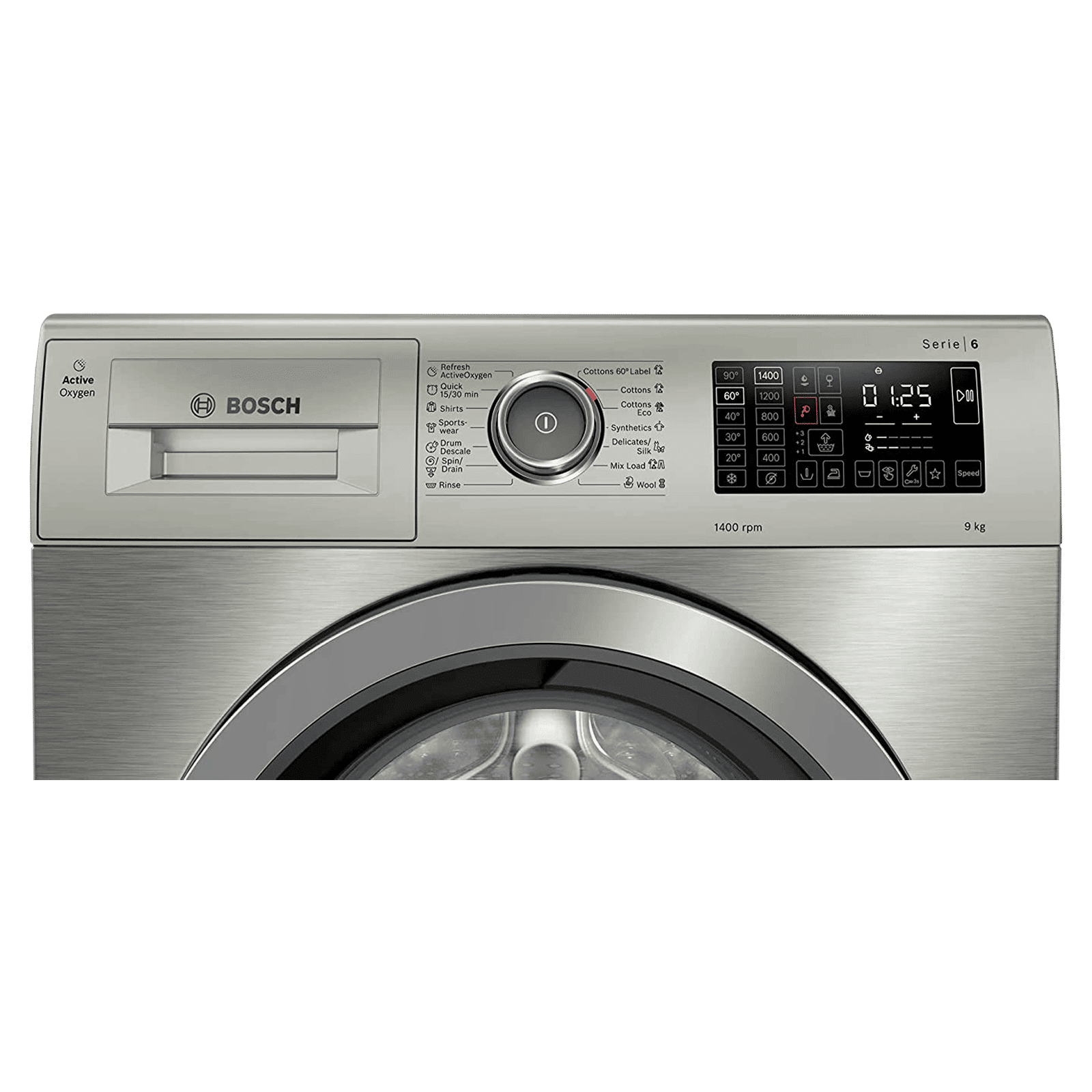 BOSCH 9 kg 5 Star Fully Automatic Front Load Washing Machine (Series 6, WAU28Q9SIN, Foam Detection System, Inox)_4