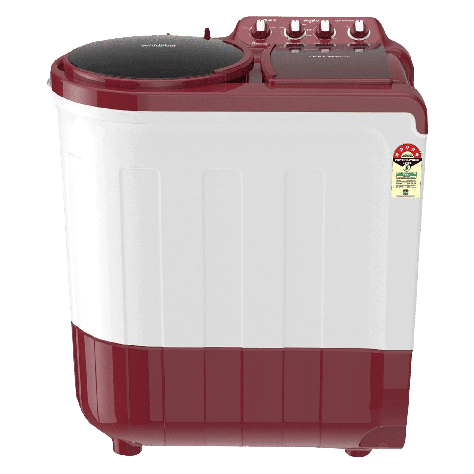 Whirlpool 8 kg 5 Star Semi Automatic Washing Machine with In-Built Scrubber (Ace, Coral Red) Whirlpool 8 kg 5 Star Semi Automatic Washing Machine with In-Built Scrubber (Ace, Coral Red)_1