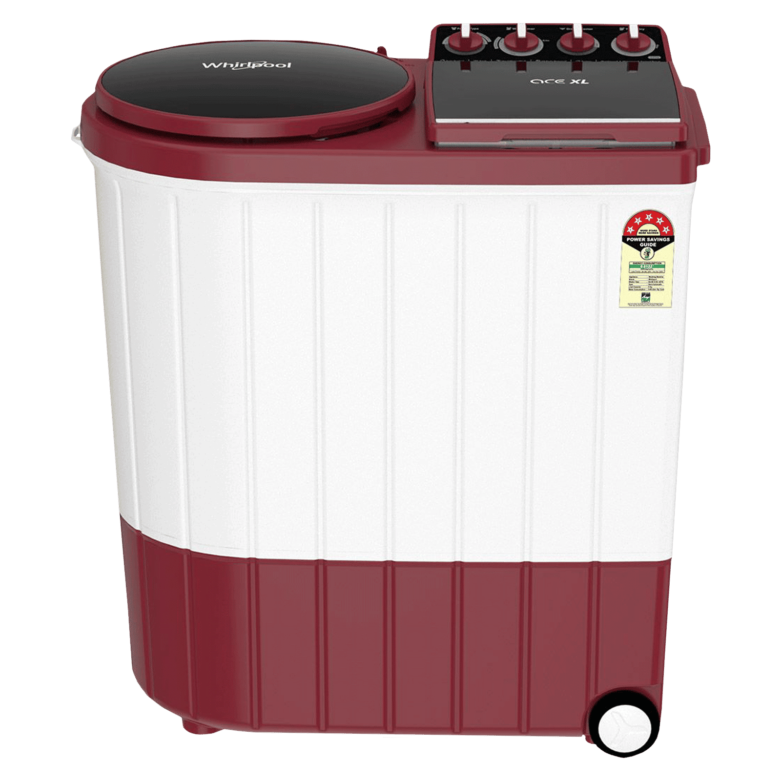 Whirlpool 9 kg 5 Star Semi Automatic Washing Machine with 3D Lint Filter (Ace XL, 30194, Coral Red) Whirlpool 9 kg 5 Star Semi Automatic Washing Machine with 3D Lint Filter (Ace XL, 30194, Coral Red)_1