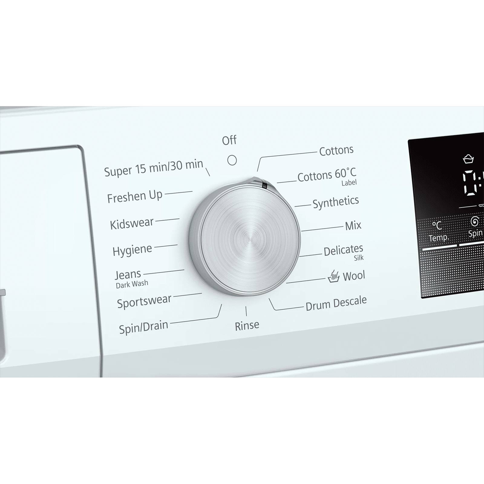 SIEMENS 7 kg 5 Star Fully Automatic Front Load Washing Machine (iQ300, WM12J16WIN, Wave Drum, White)_5