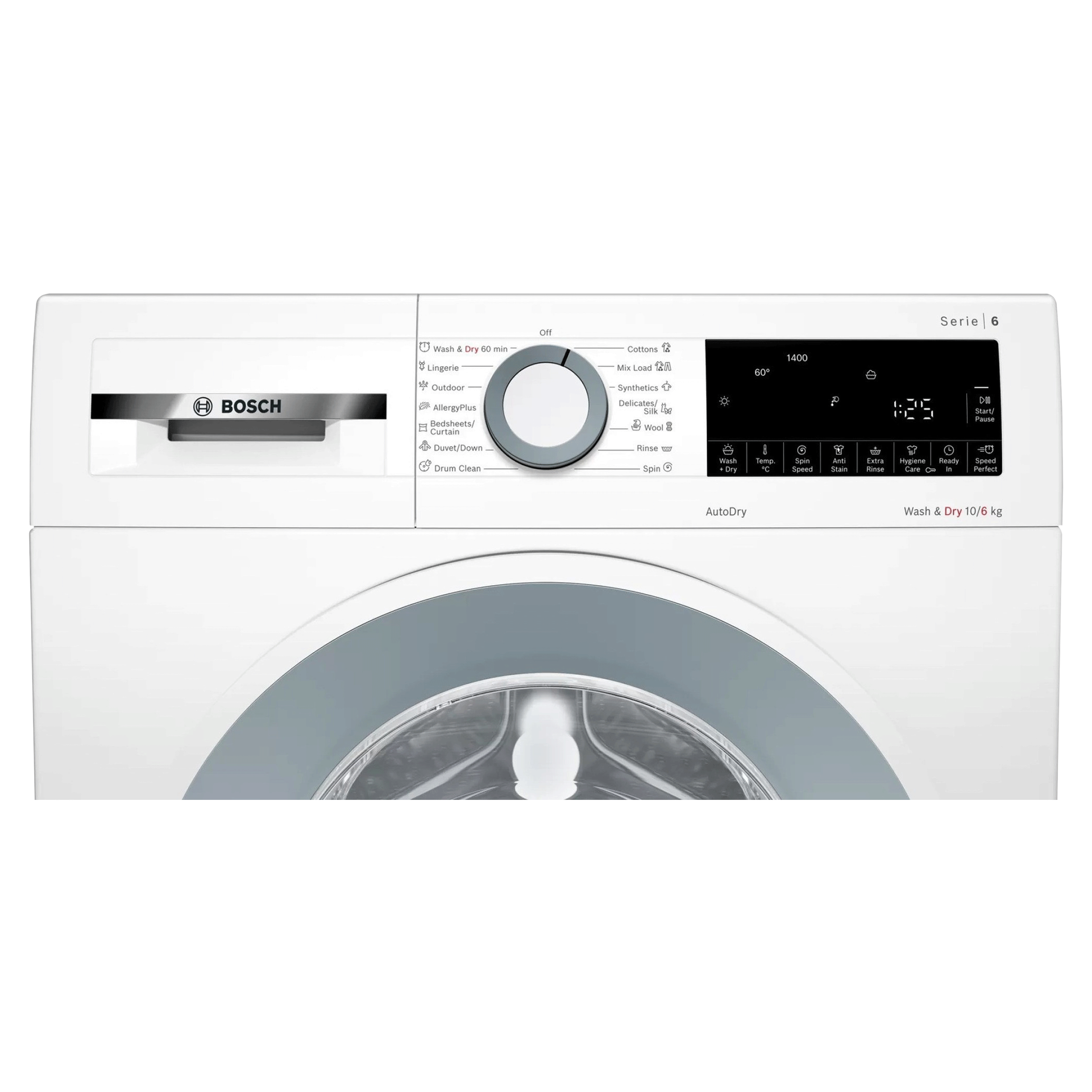 BOSCH 10/6 kg 5 Star Fully Automatic Front Load Washer Dryer (Series 6, WNA254U0IN, EcoSilence Drive, White) BOSCH 10/6 kg 5 Star Fully Automatic Front Load Washer Dryer (Series 6, WNA254U0IN, EcoSilence Drive, White)_4