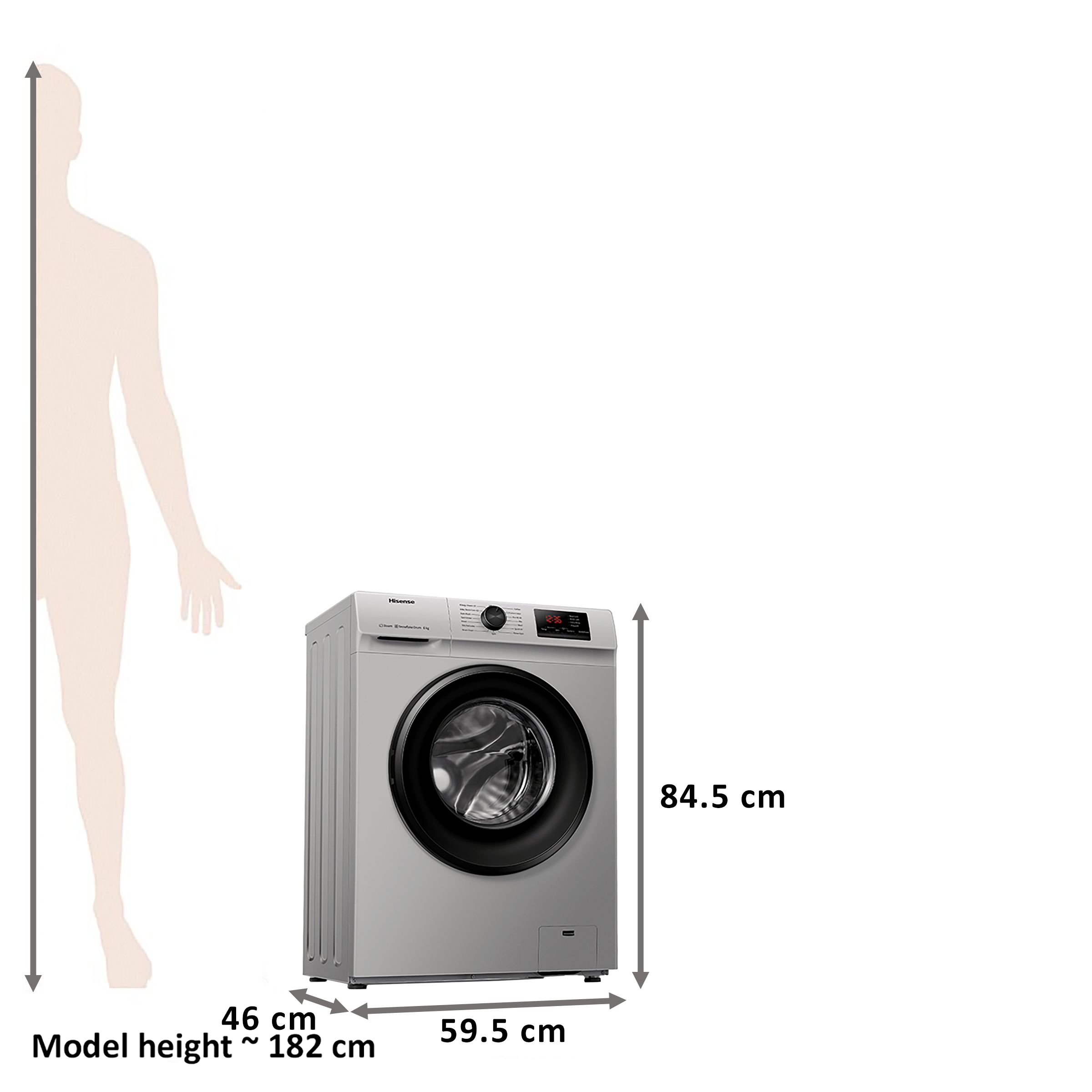 Hisense 6 kg Fully Automatic Front Load Washing Machine (Simple Life Series, WFVB6010MS, Built-in Heater, Silver) Hisense 6 kg Fully Automatic Front Load Washing Machine (Simple Life Series, WFVB6010MS, Built-in Heater, Silver)_2