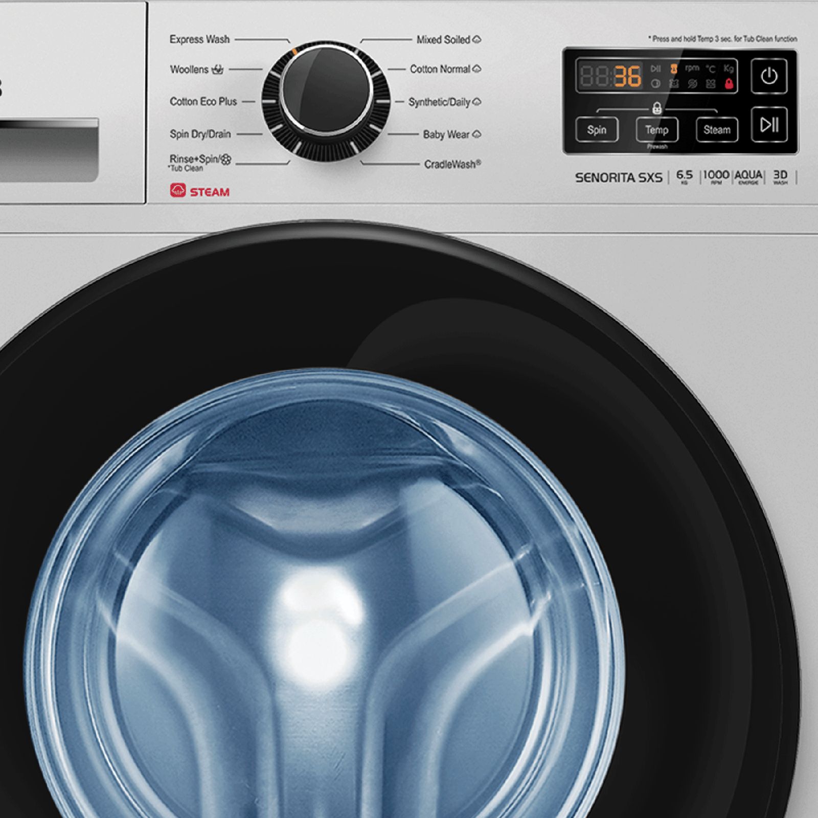 IFB 6.5 kg 5 Star Fully Automatic Front Load Washing Machine (Senorita SXS 6510, Protective Rat Mesh, Silver)_3