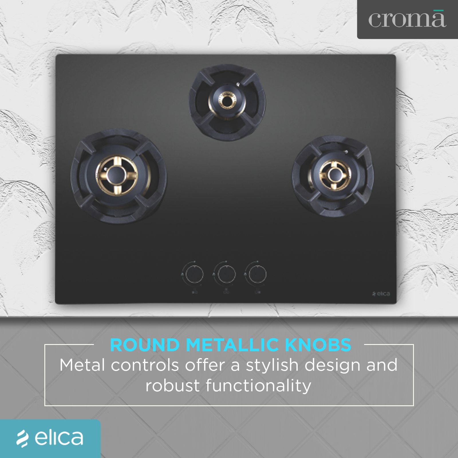 Elica CLASSIC FLEXI FB MFC 3B 70 MT FFD Glass Top 3 Burner Automatic Electric Hob (Heavy Duty Multi Frame Burners, Black) Elica CLASSIC FLEXI FB MFC 3B 70 MT FFD Glass Top 3 Burner Automatic Electric Hob (Heavy Duty Multi Frame Burners, Black)_10
