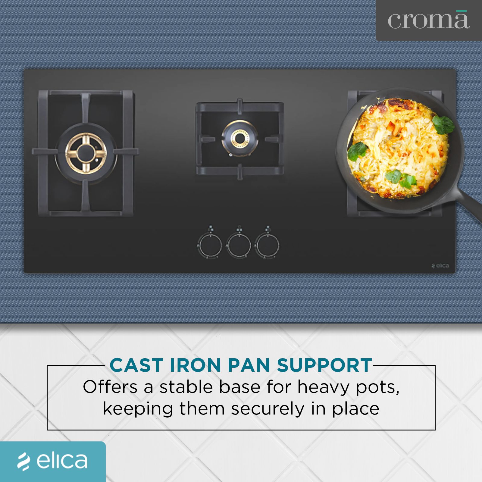 Elica PRO FB MFC 3B 90 DX FFD Glass Top 3 Burner Automatic Electric Hob (Round Metallic Knob, Black) Elica PRO FB MFC 3B 90 DX FFD Glass Top 3 Burner Automatic Electric Hob (Round Metallic Knob, Black)_7
